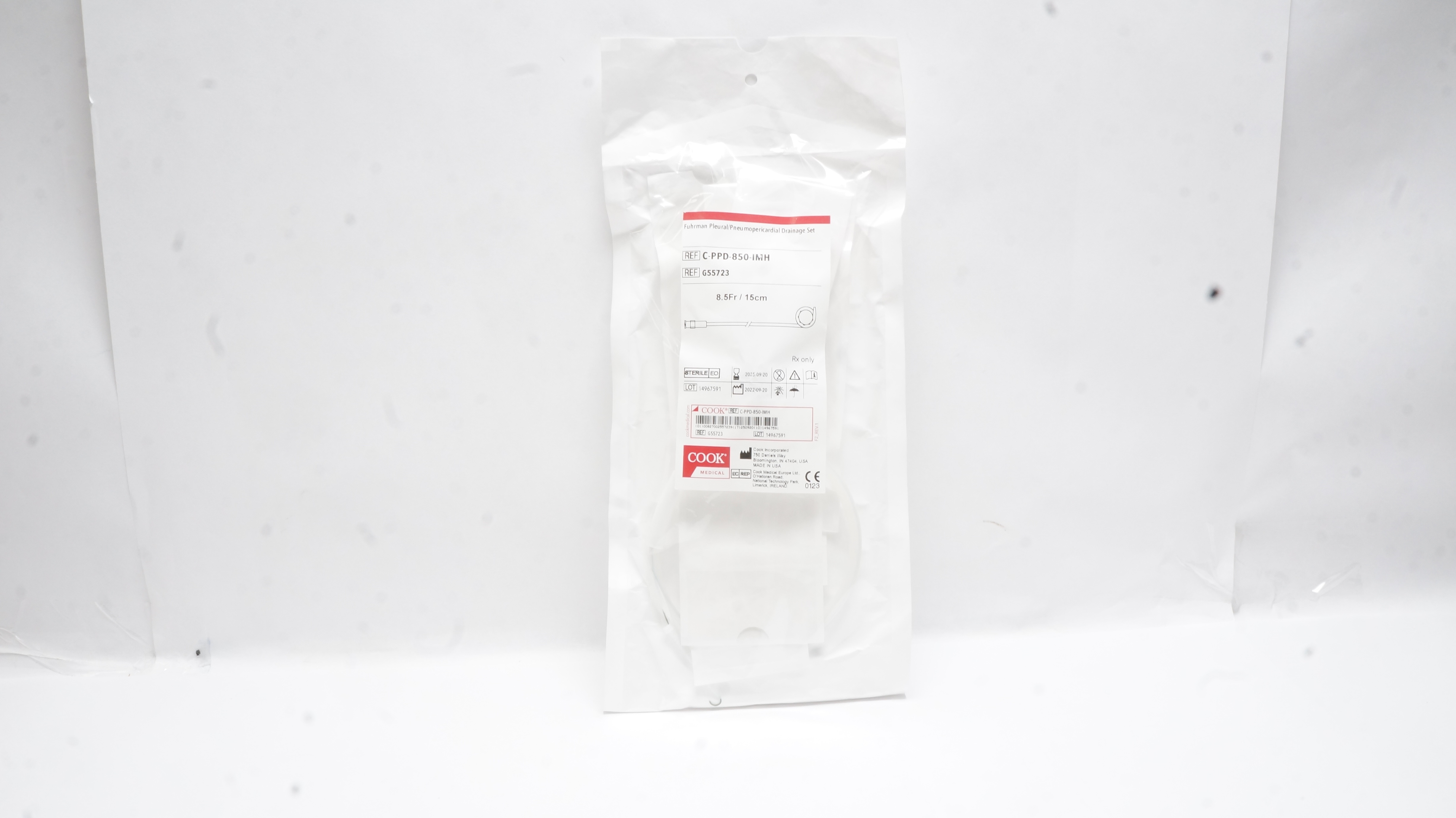 Cook Medical G55723 Fuhrman Pleural/Pneumopericardial Drainage Set 8.5Fr