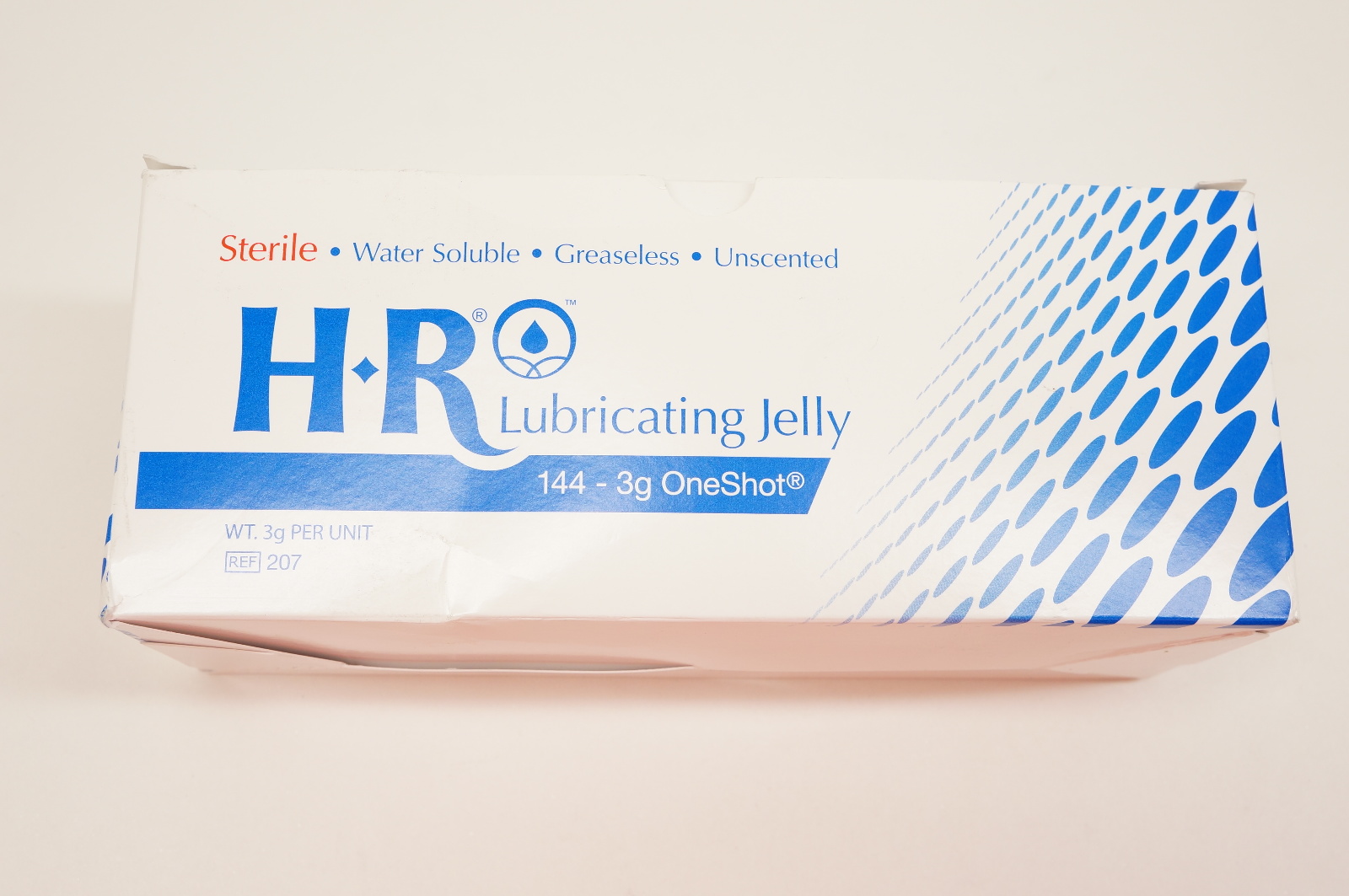 HR 207 Lubricating Jellly 3g OneShot - Box of 144