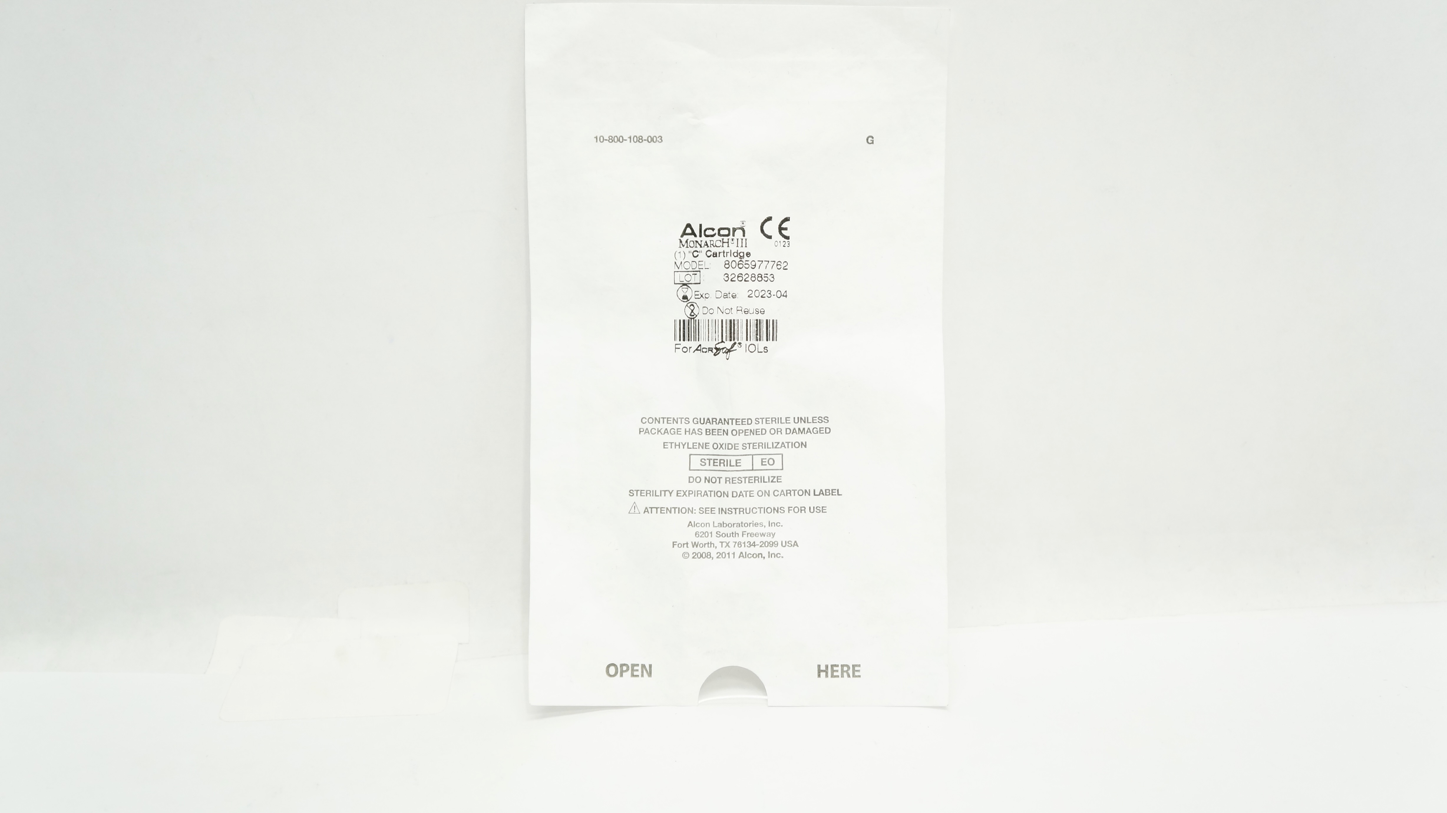 Alcon 8065977762 C Cartridge For Monarch III (x)