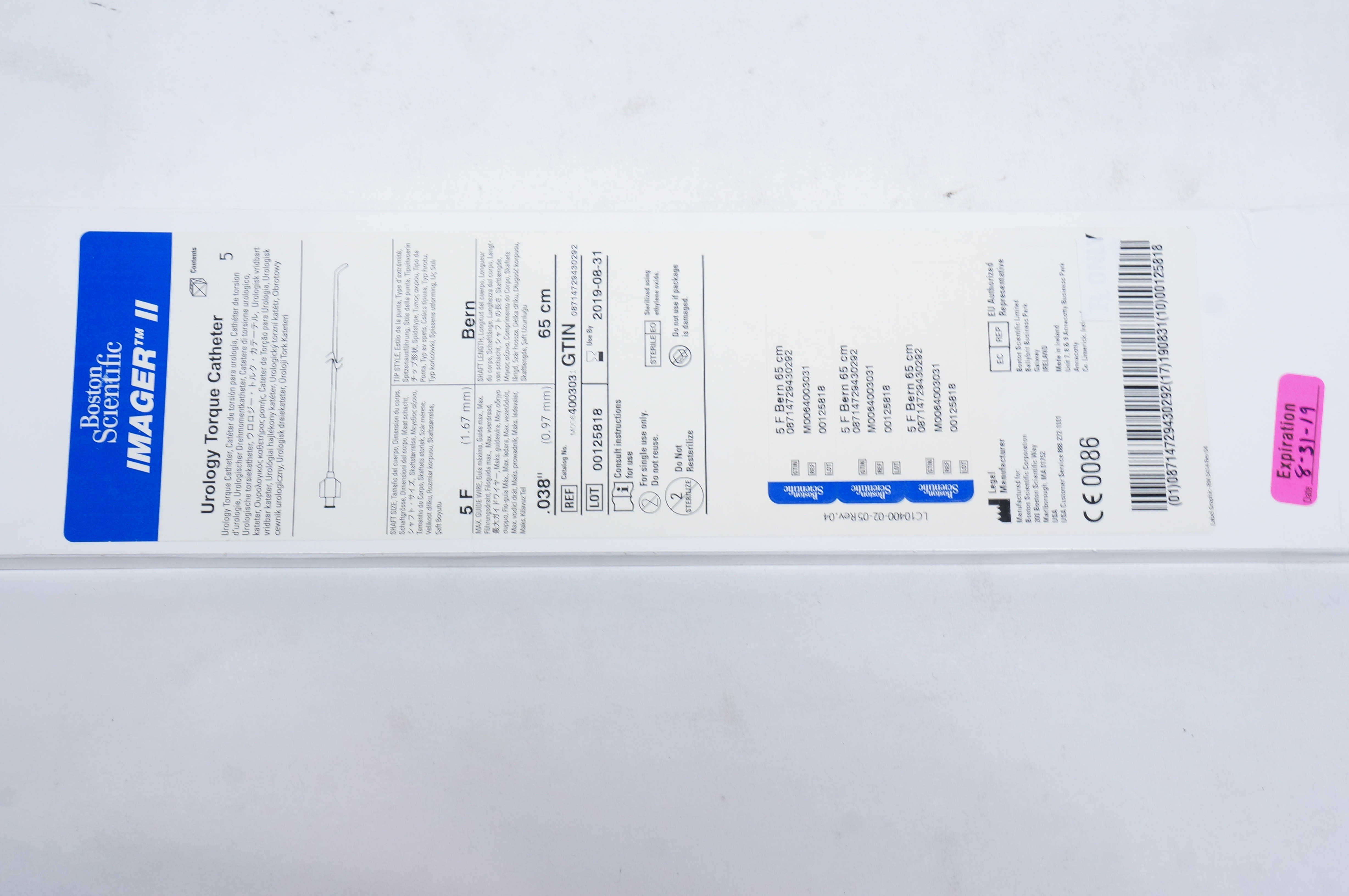 Boston Scientific 400303 IMAGER II Urology Torque Cath. 5F. x 65cm (x)