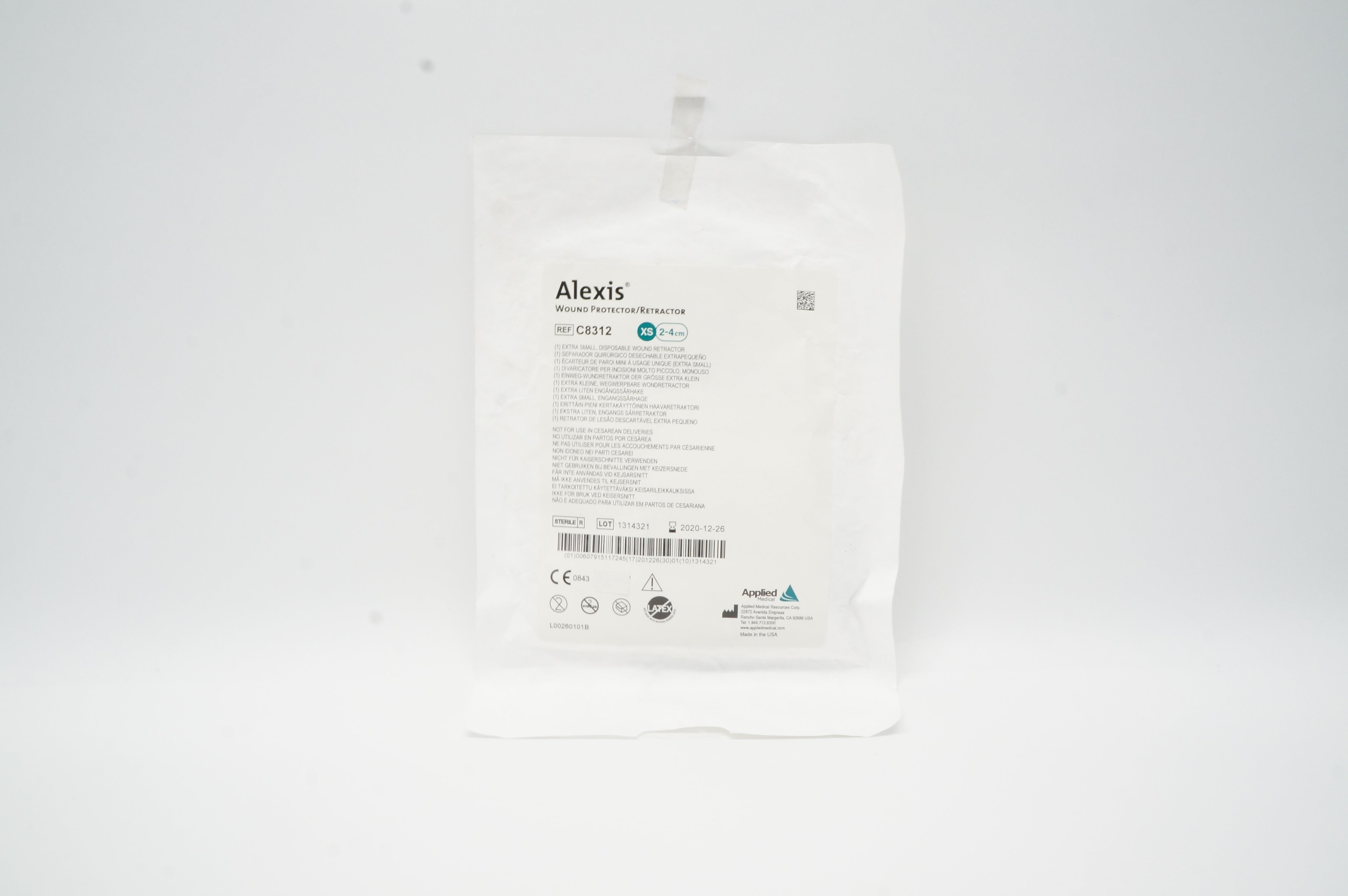 Applied Medical C8312 Alexis Wound Protector/Retractor, XS 2-4cm,Extra Small (x)