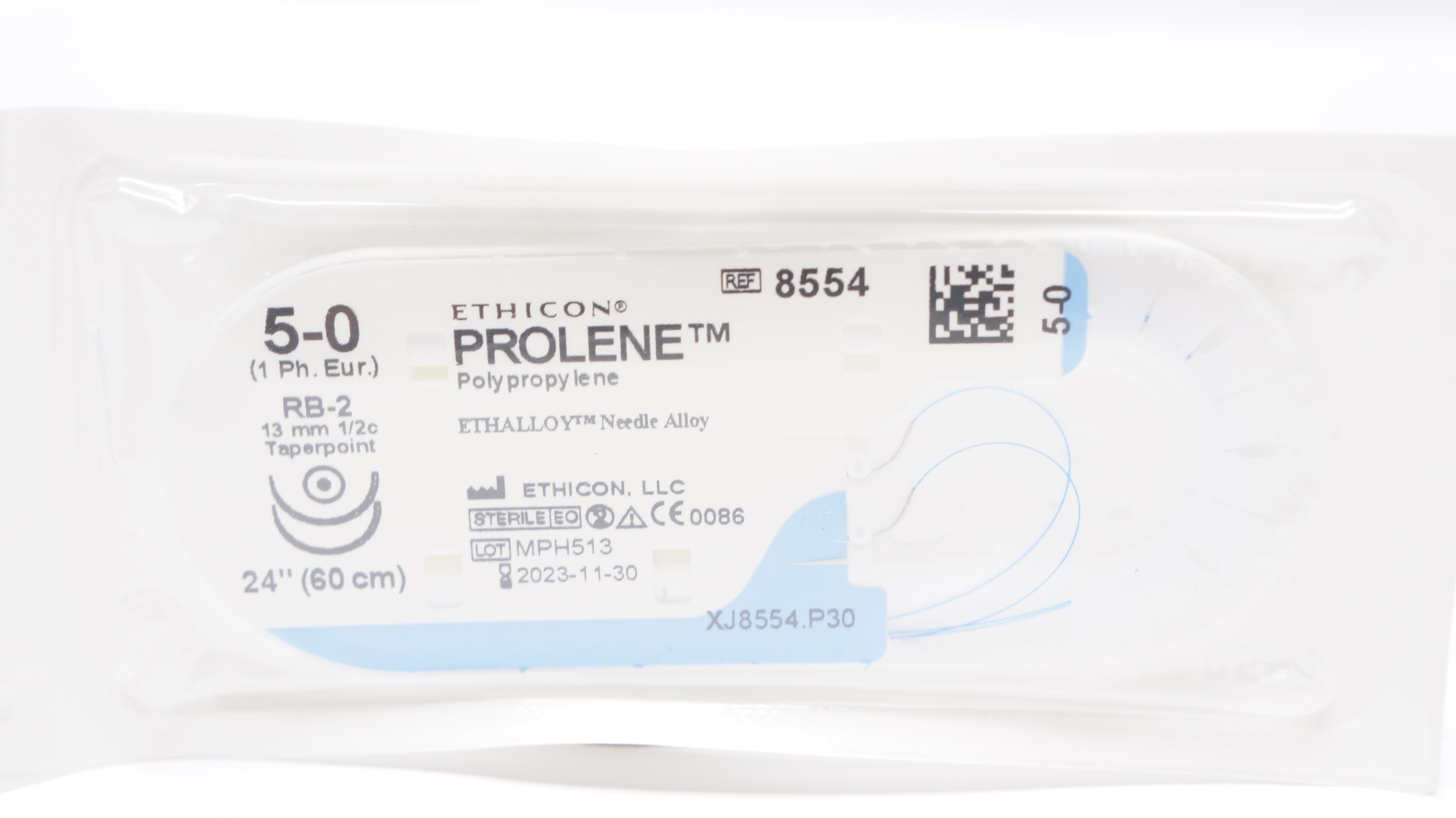 Ethicon 8554 5-0 PROLENE Polypropylene Stre RB-2 13mm 1/2c Taperpoint 24inch (x)