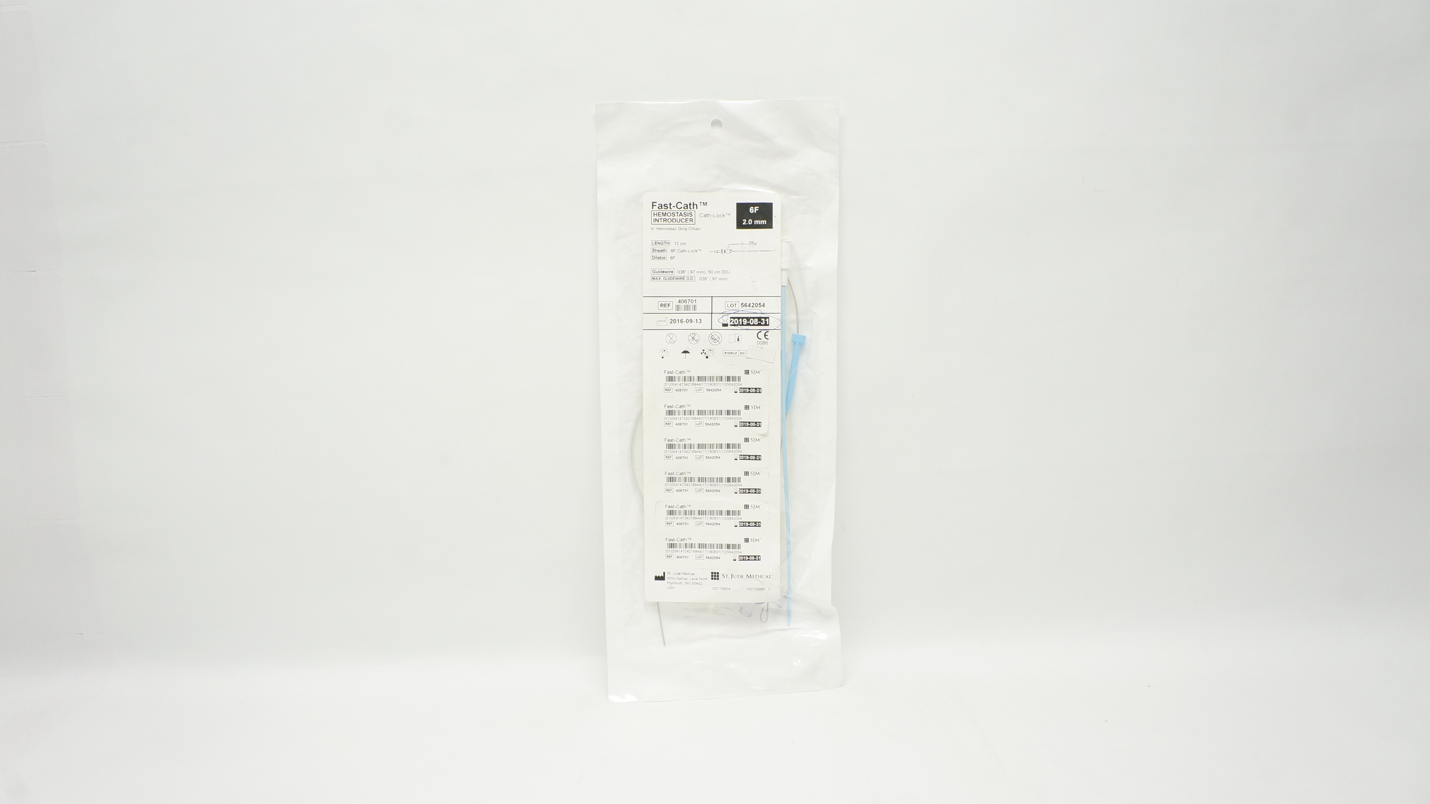 St. Jude Medical 406701 Ultimum Hemostasis Introducer 6F  2.00mm (x)