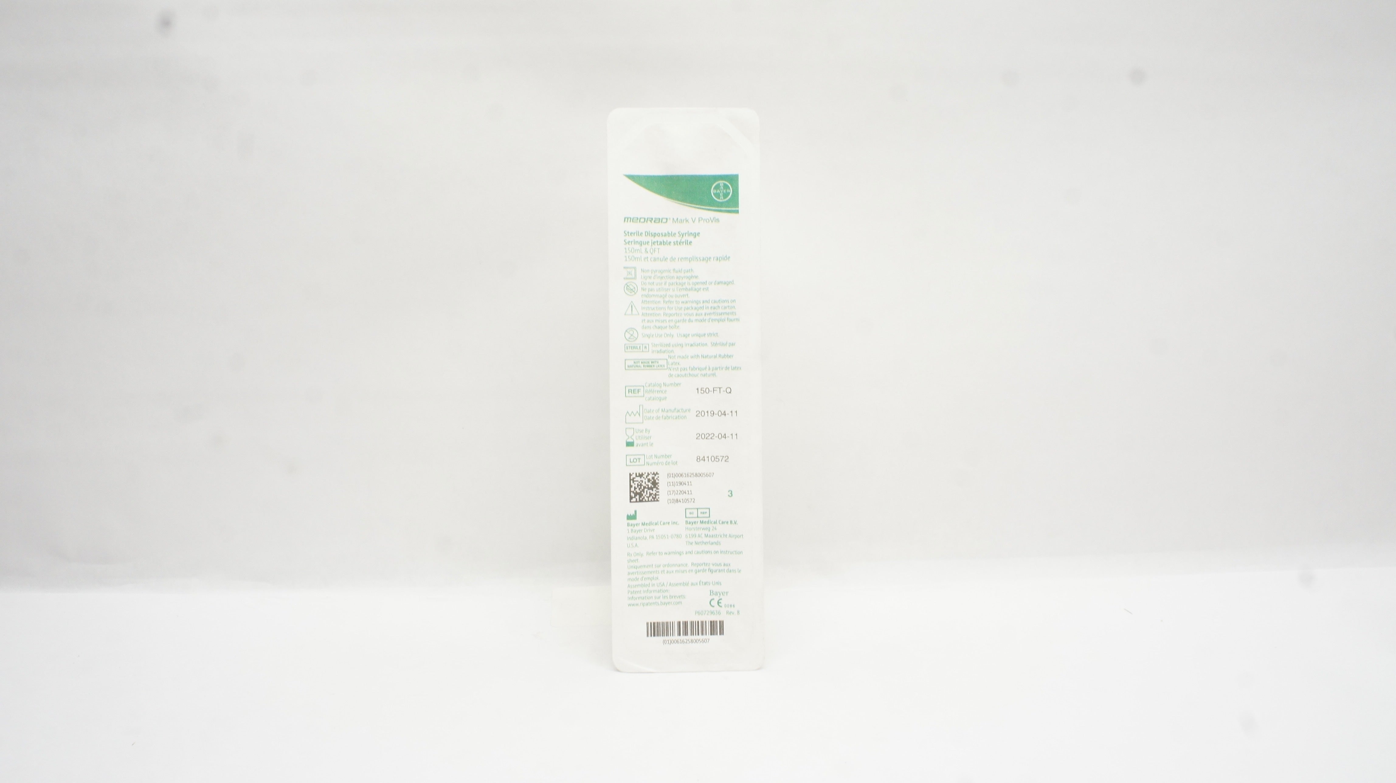 Bayer 150-FT-Q MEDRAD Disposable Syringe 150ml & QFT (x)