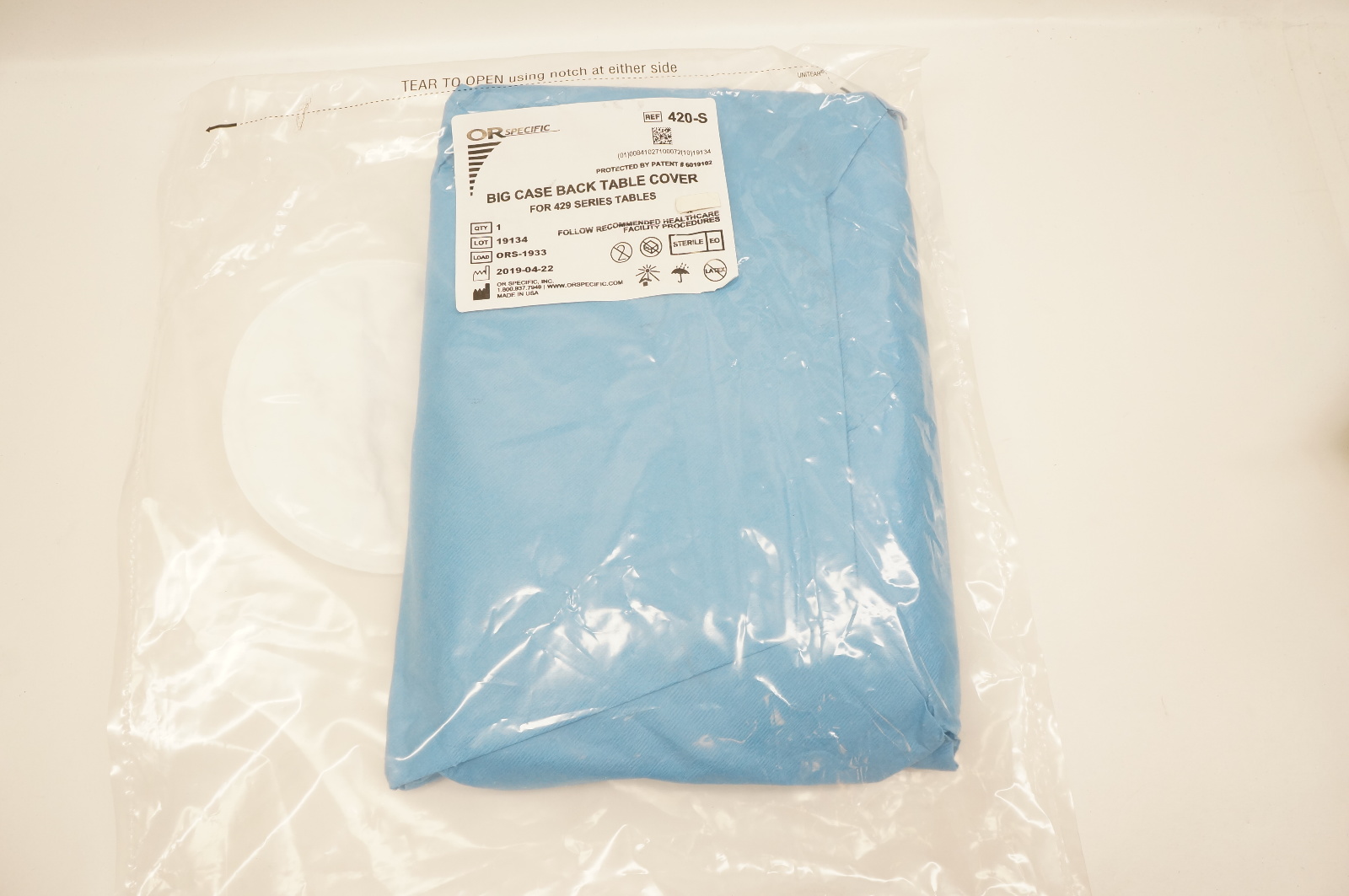 OR Specific 420-S Big Case Back Table Cover for 429 Series Tables