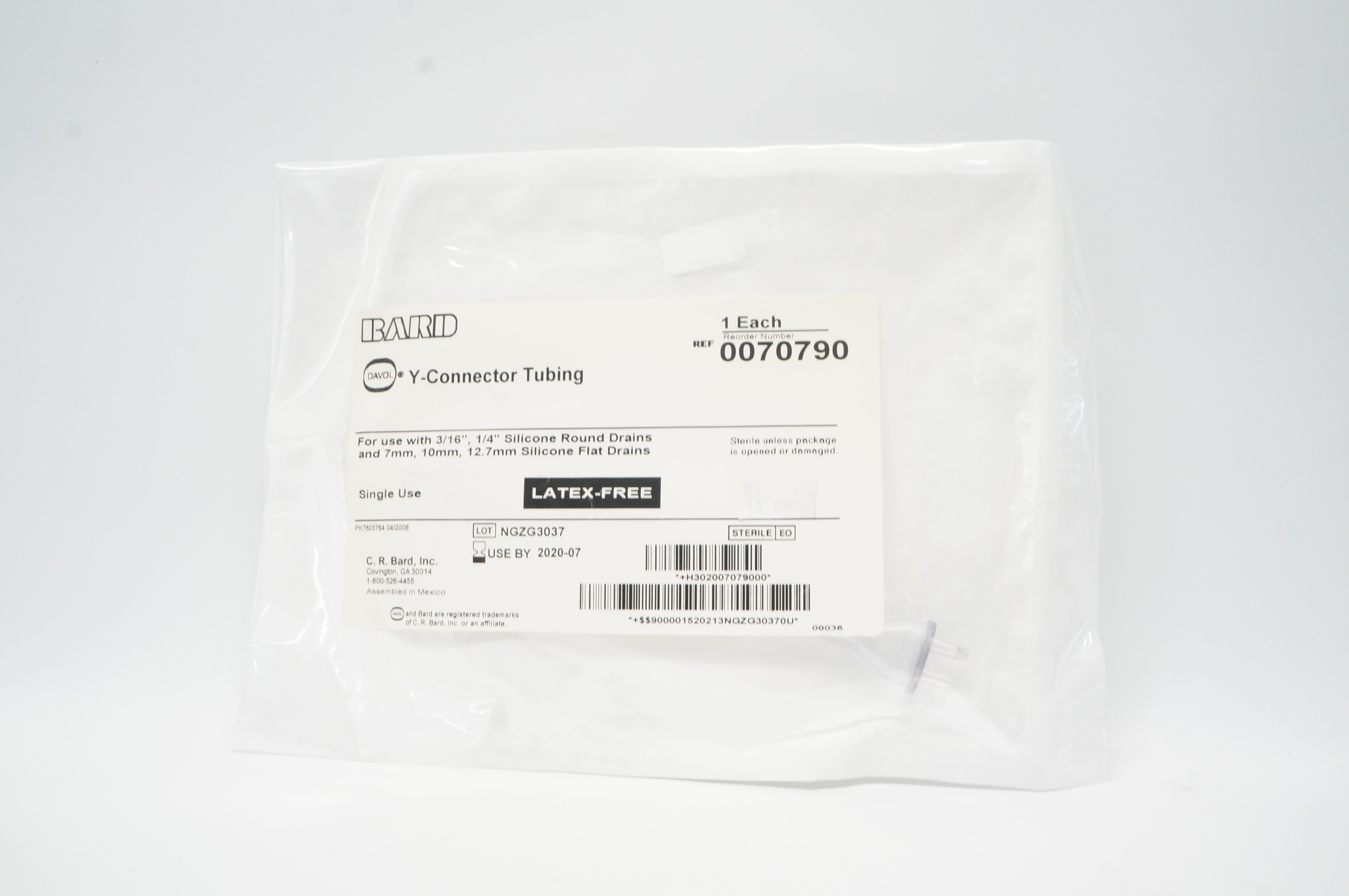 Bard 0070790 Davol Y-Connector Tubing (x)