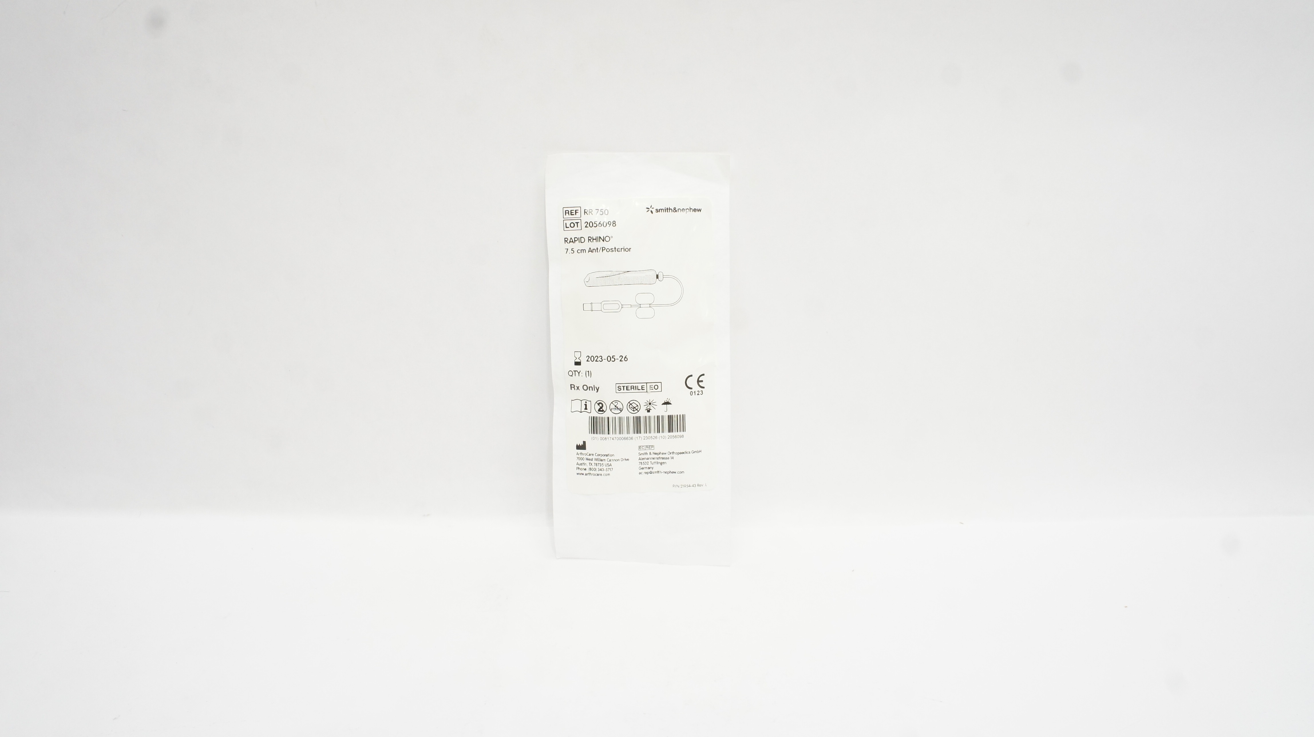 ArthroCare RR750 Rapid Rhino 7.5cm Ant/Posterior (x)