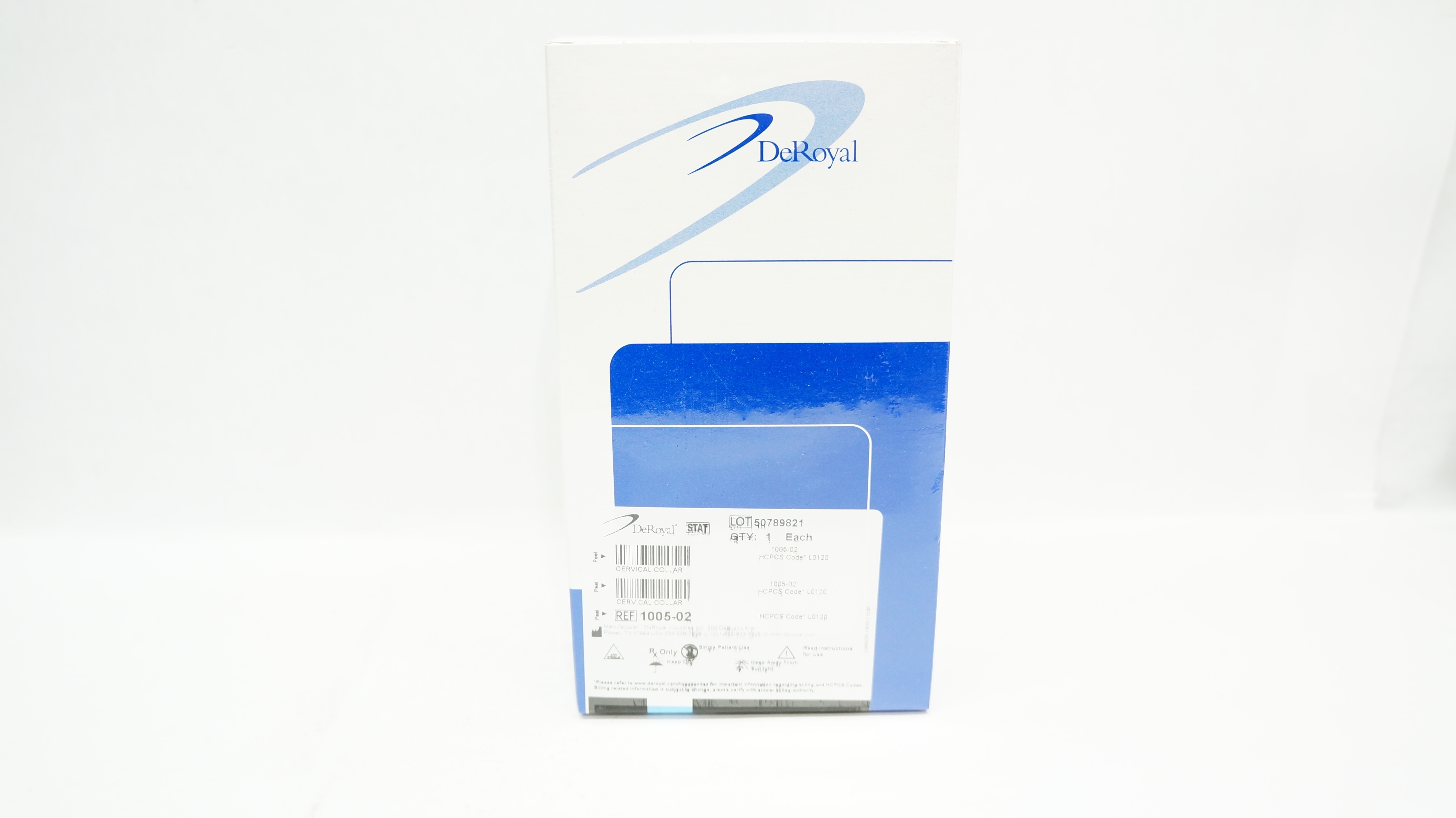 DeRoyal 1005-02 Cervical Collar, Deluxe Serpantine 16-1/2x3inch, Small