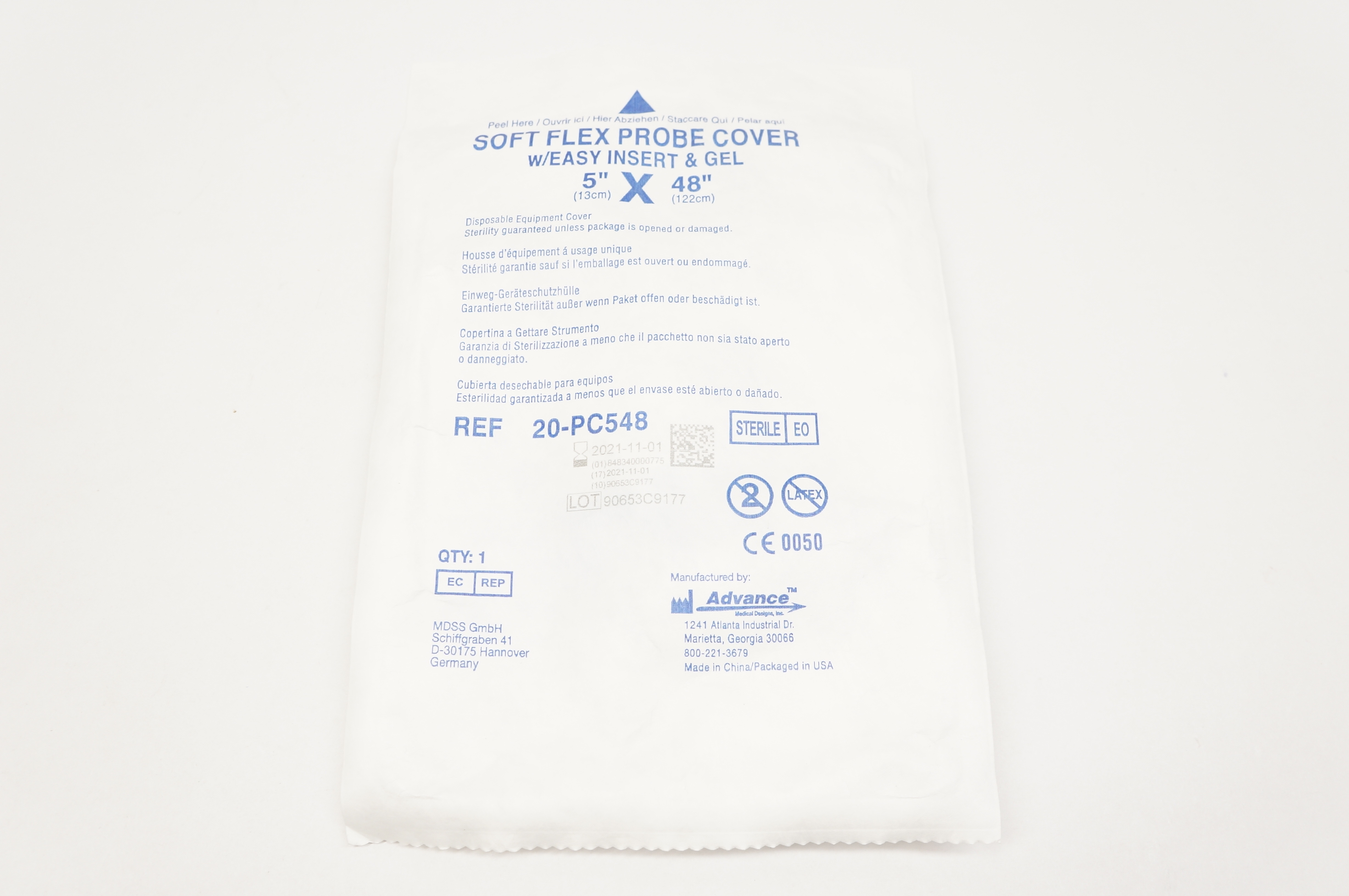 Advance 20-PC548 Soft Flex Probe Cover 5inch x 48inch (x)