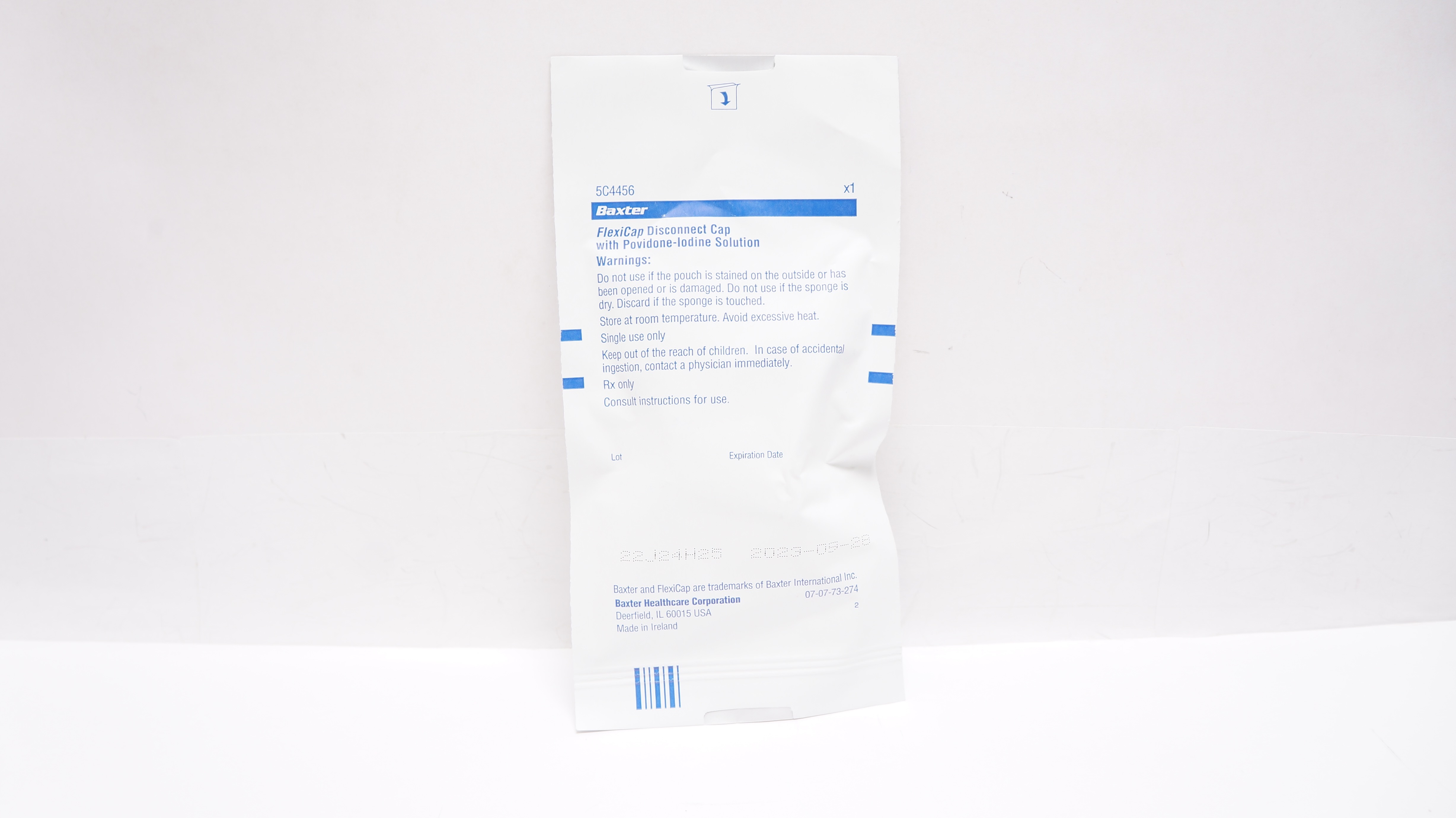 Baxter 5C4456 FlexiCap Disconnect Cap With Povidone-Iodine Solution (x)