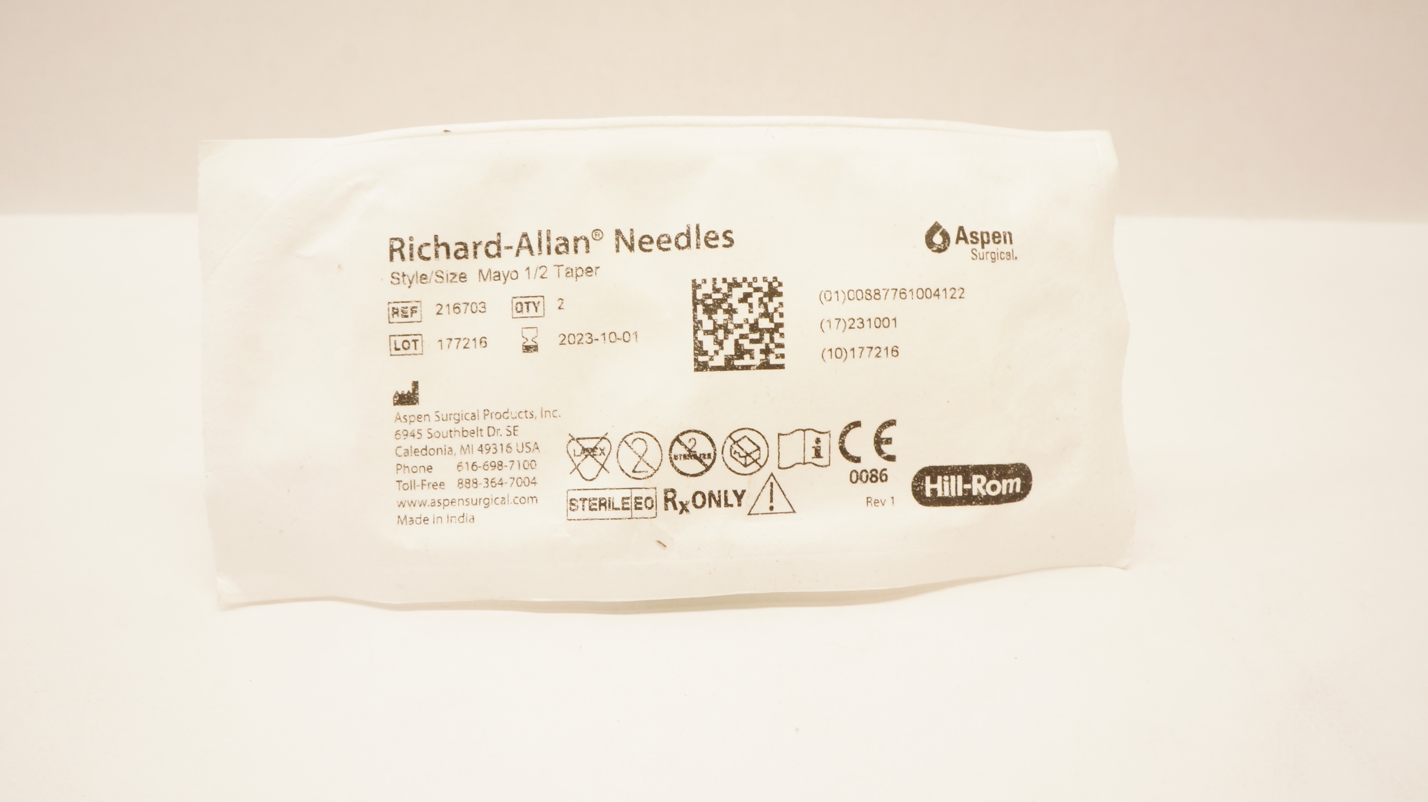 Aspen 216703 Richard-Allan Ndles Mayo 1/2 Taper - Pack of 2