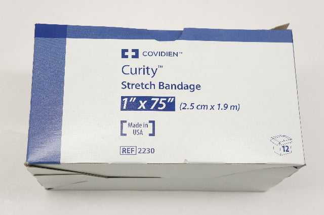 Covidien 2230 Curity Stretch Bandage 1inch x 75inch - Box of 12