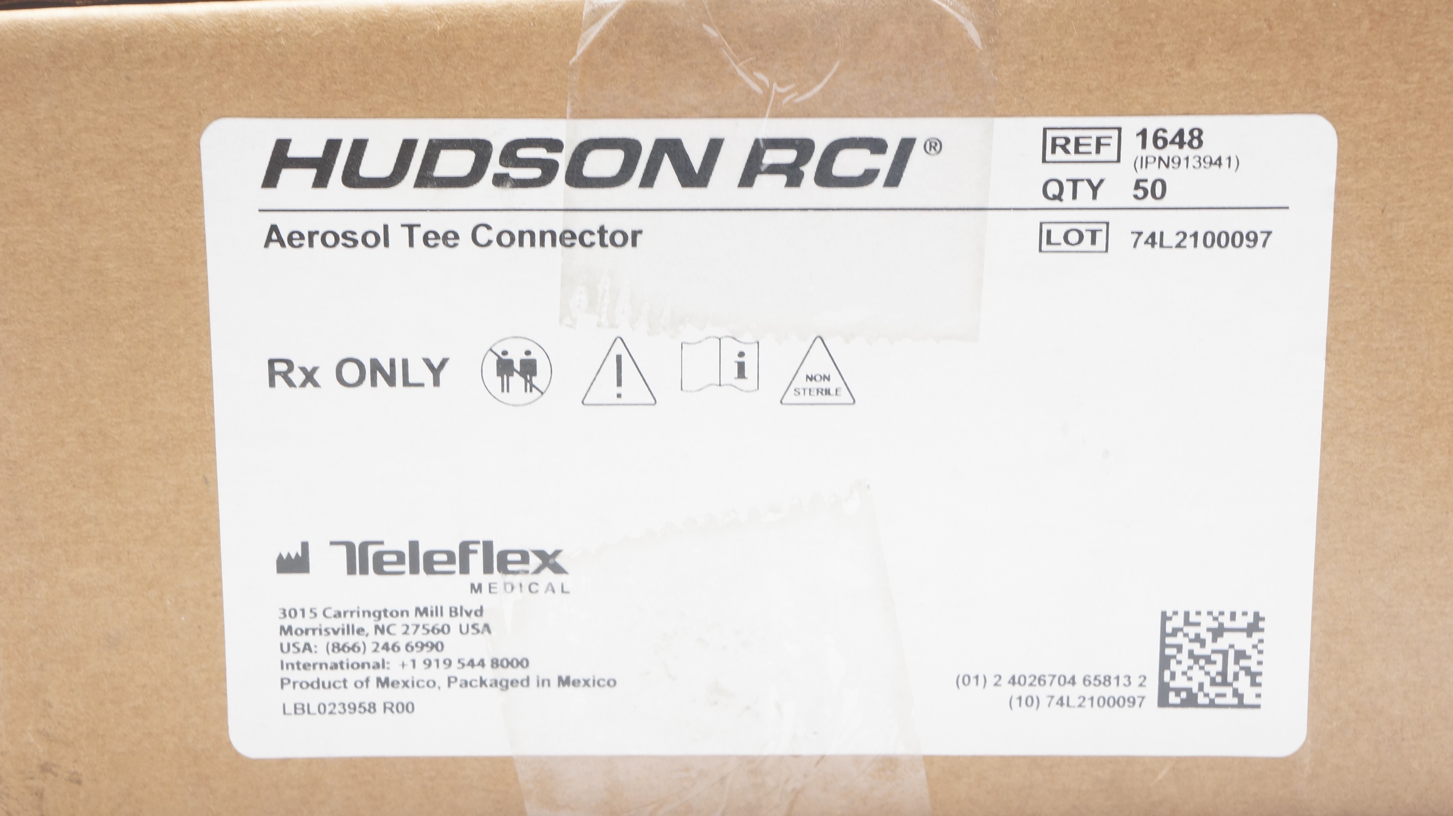 Teleflex 1648 Hudson RCI Aerosol Tee Connector - Case of 50