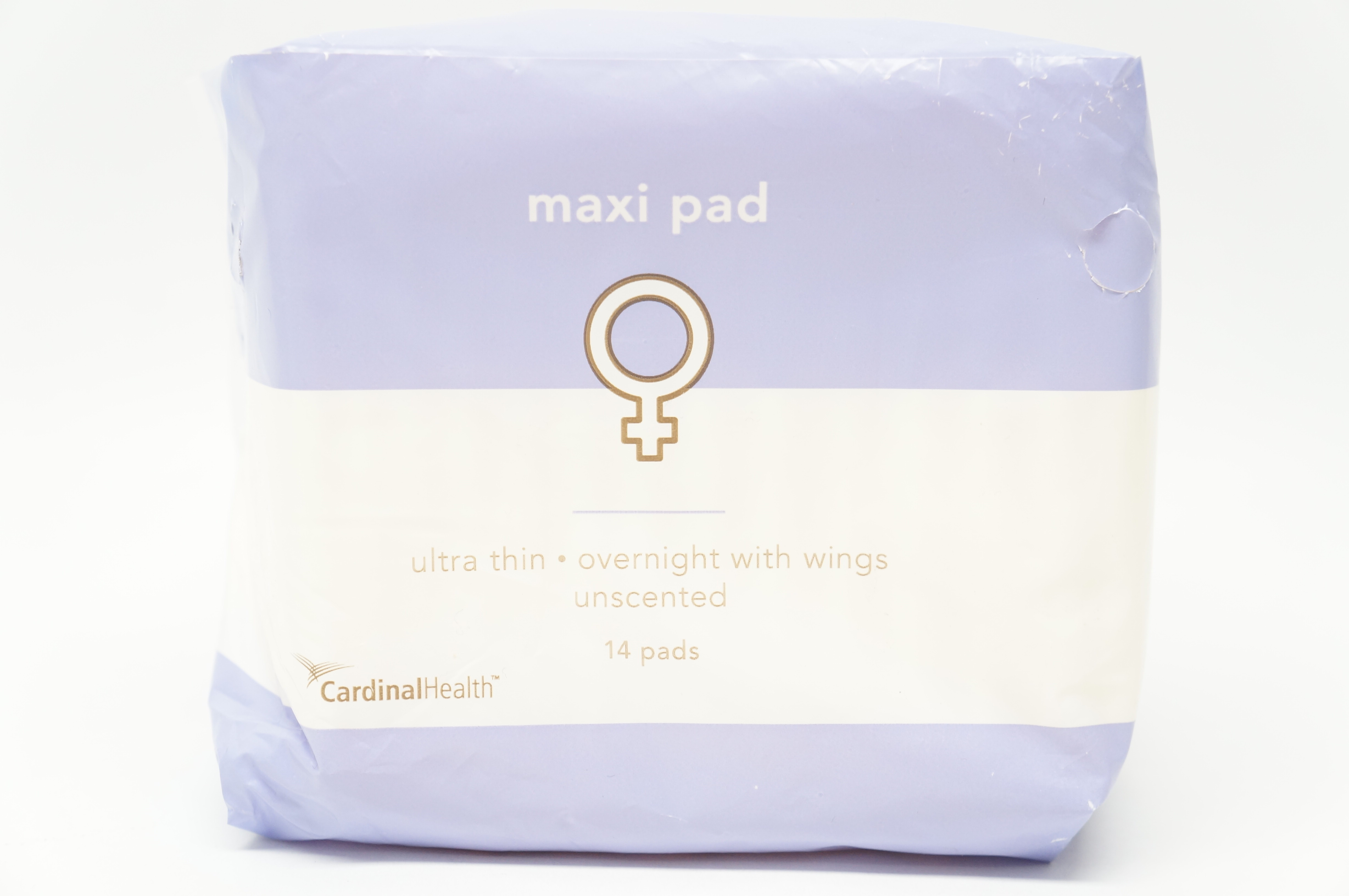 Cardinal Health FH-PADORG Maxi Pad Ultra Thin Overnight With Wings - Pack of 14