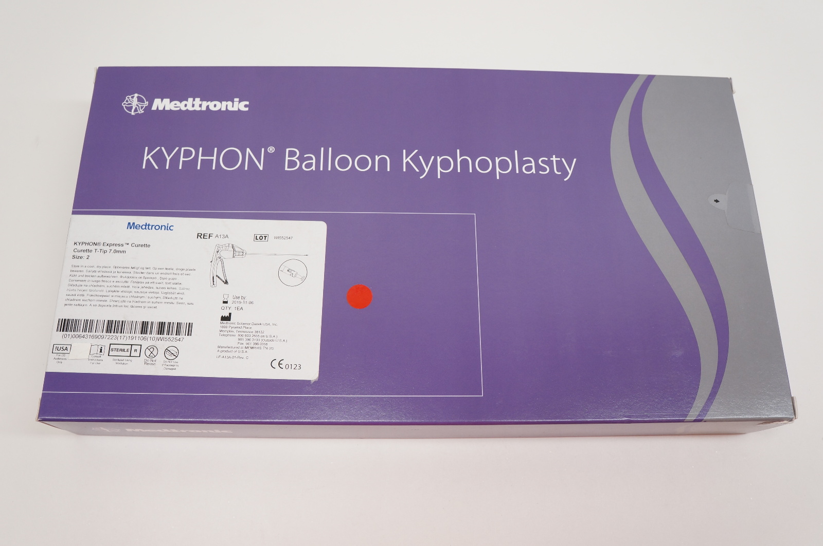 Medtronic A13A KYPHON Express Curette T-Tip 7.0mm, Size 2 (x)