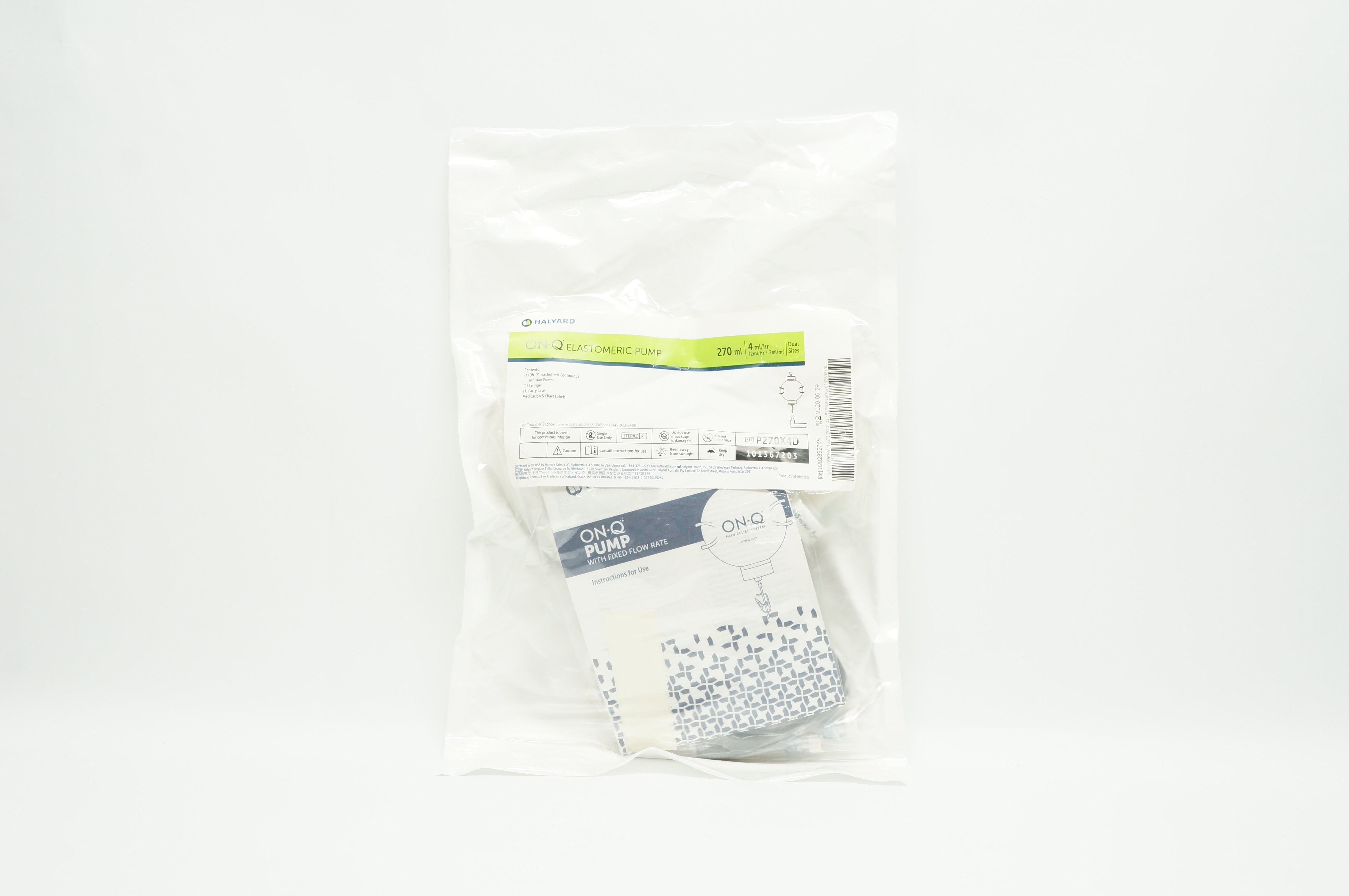 Halyard P270X4D On-Q Elastomeric Pump 270ml, 4ml/hr (x)