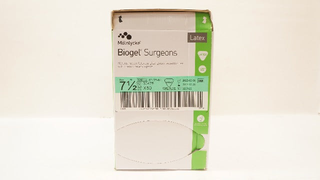 Molnlycke HealthCare 30475-01 Biogel Surgeons Gloves, Size 7-1/2  - Box of 50
