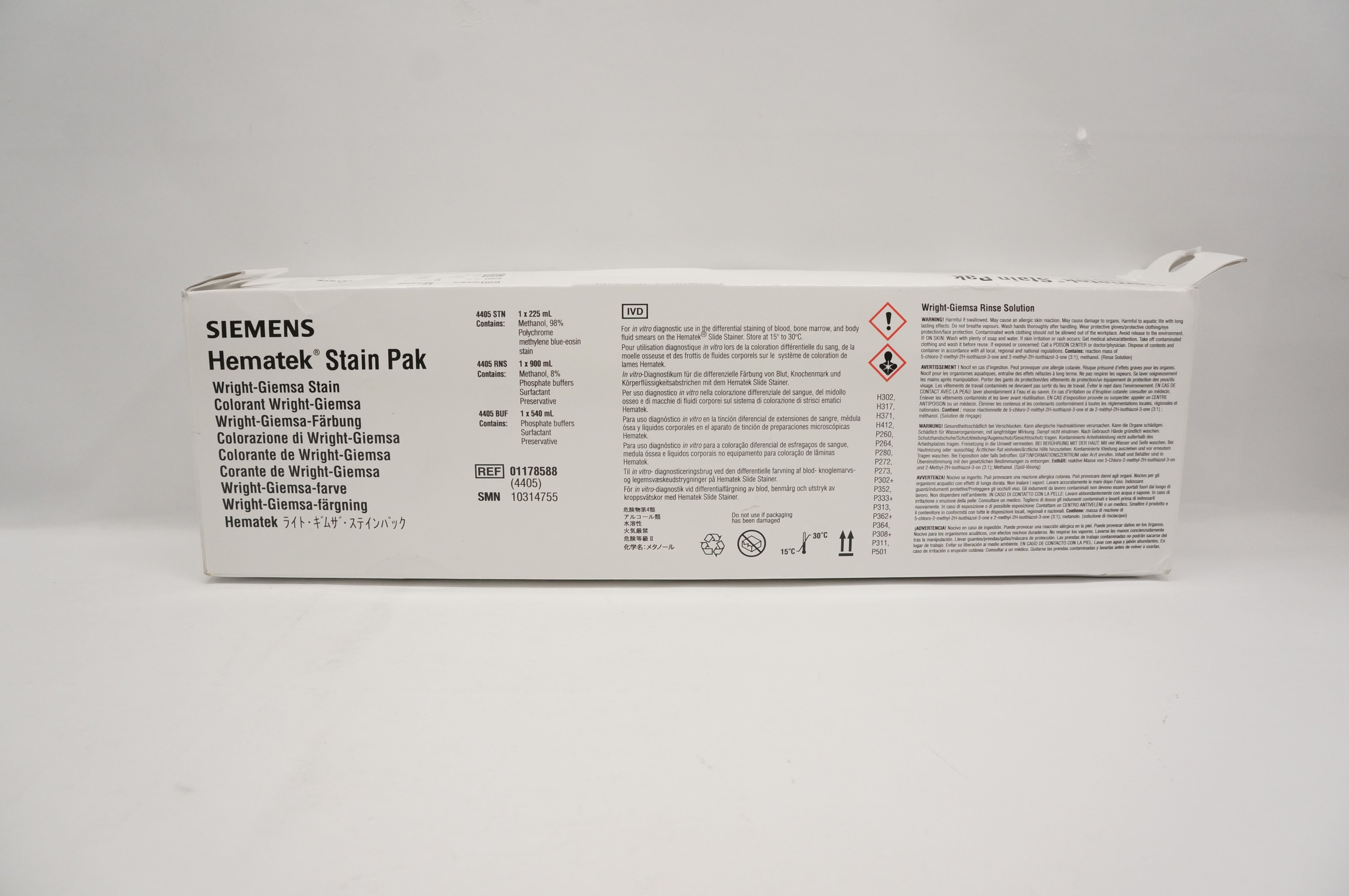 Siemens 01178588 Hematek Stain Pak Wright-Giemsa Stain Solution