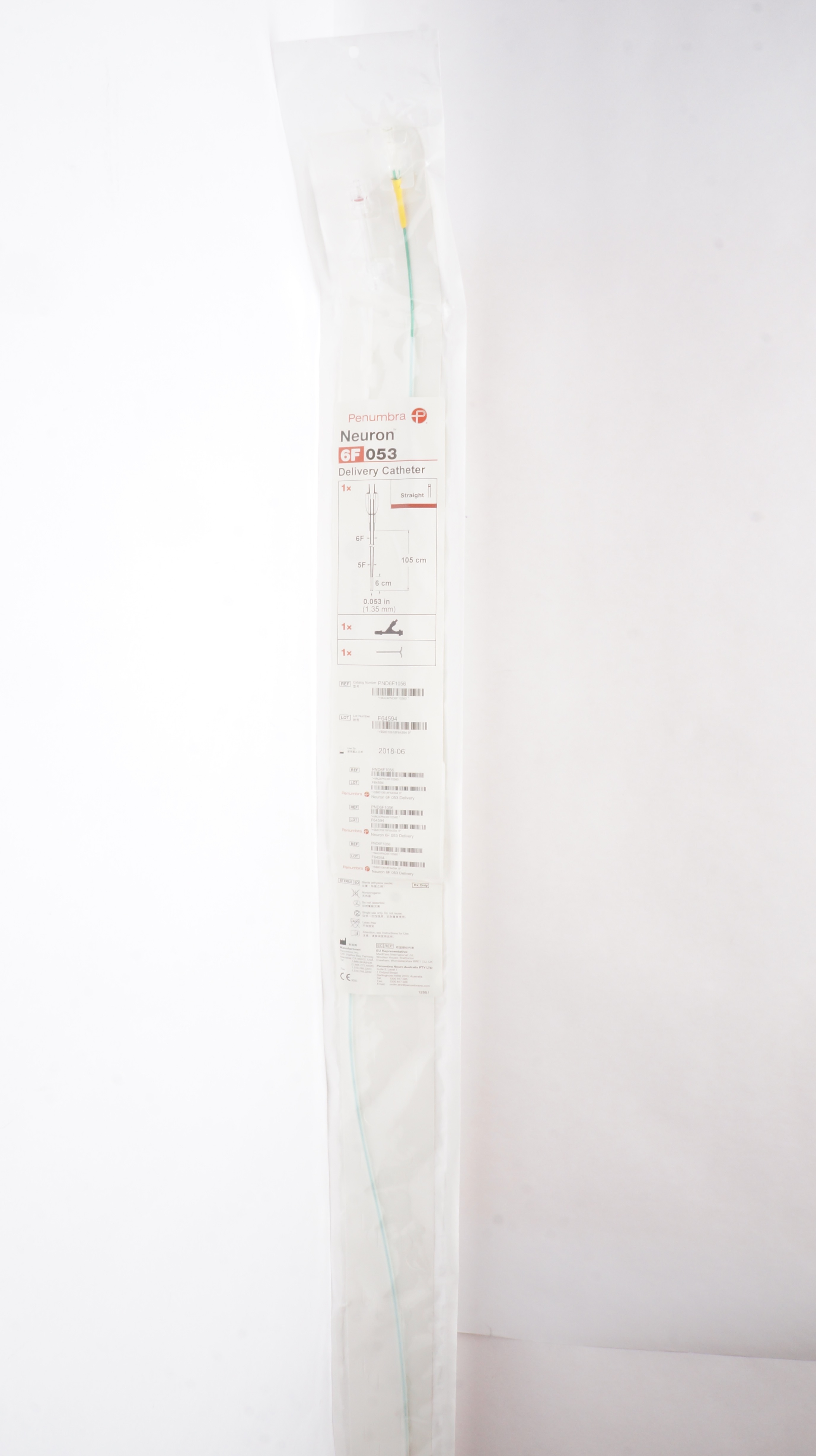 Penumbra PND6F1056 Neuron Delivery Cath. Straight 6F x 0.053inch (x)