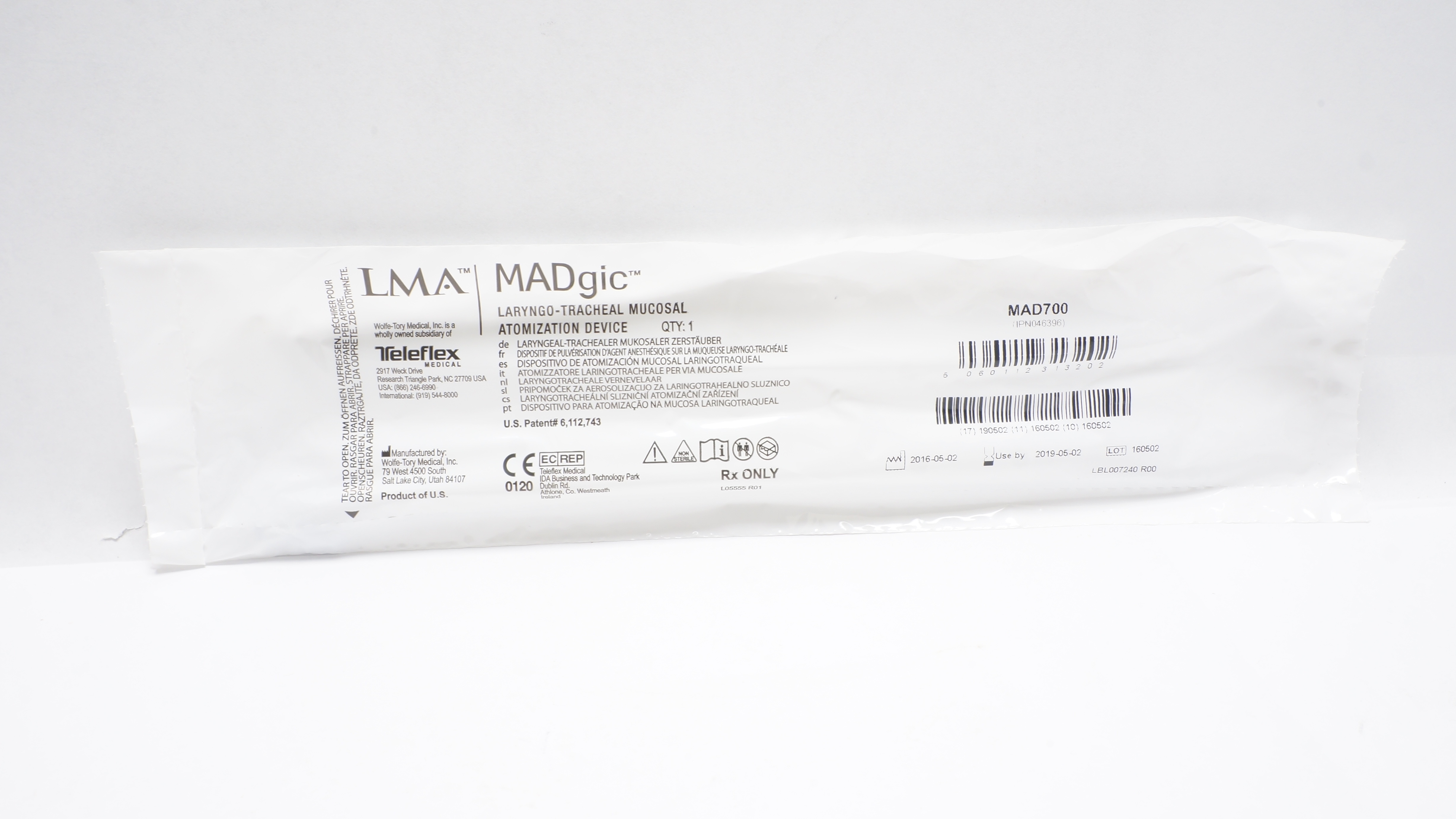 Teleflex MAD700 LMA MADgic Laryngo-Tracheal Mucosal Atomization Device (x)