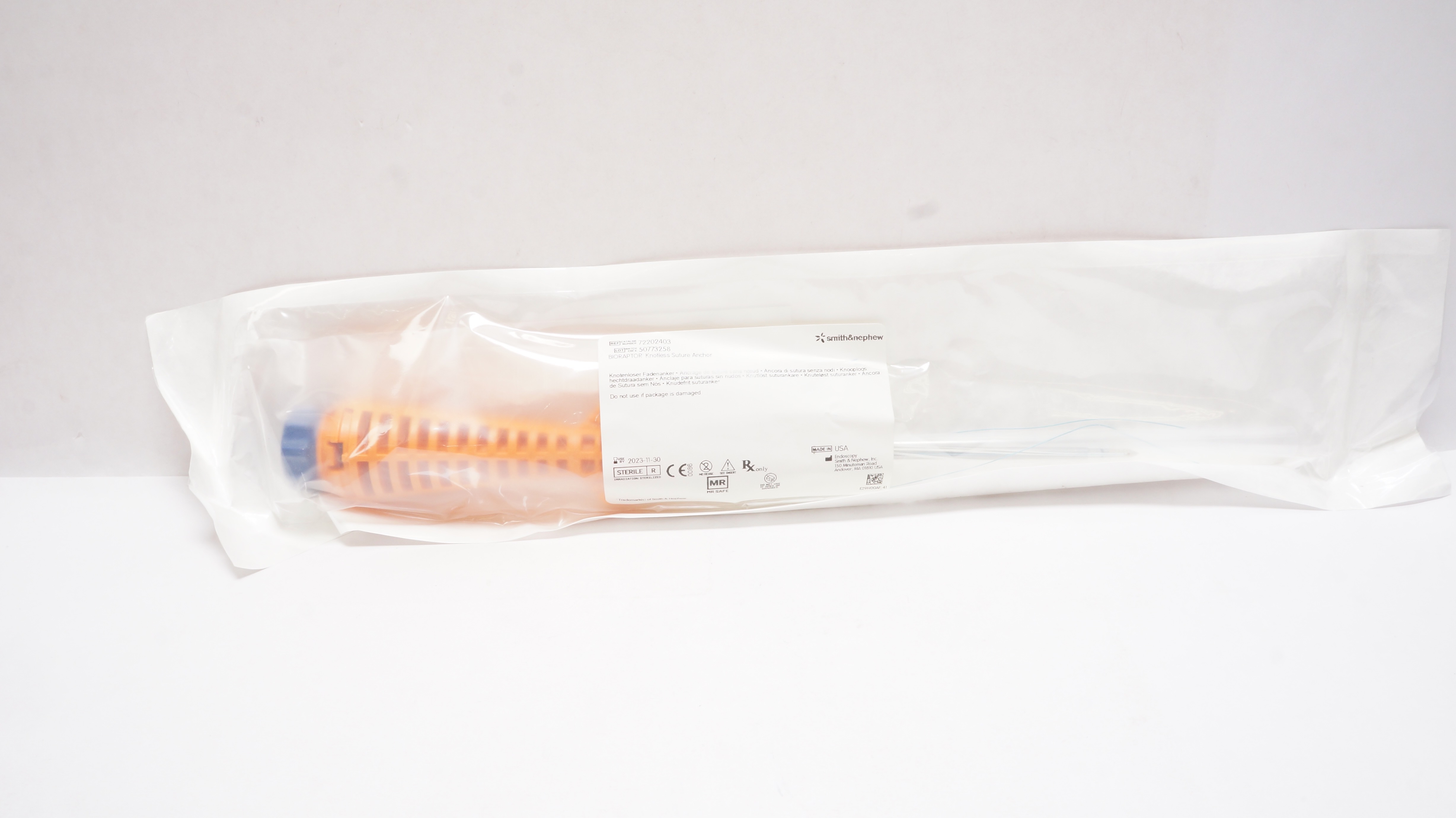 Smith&Nephew 72202403 BIORAPTOR Knotless Stre Anchor