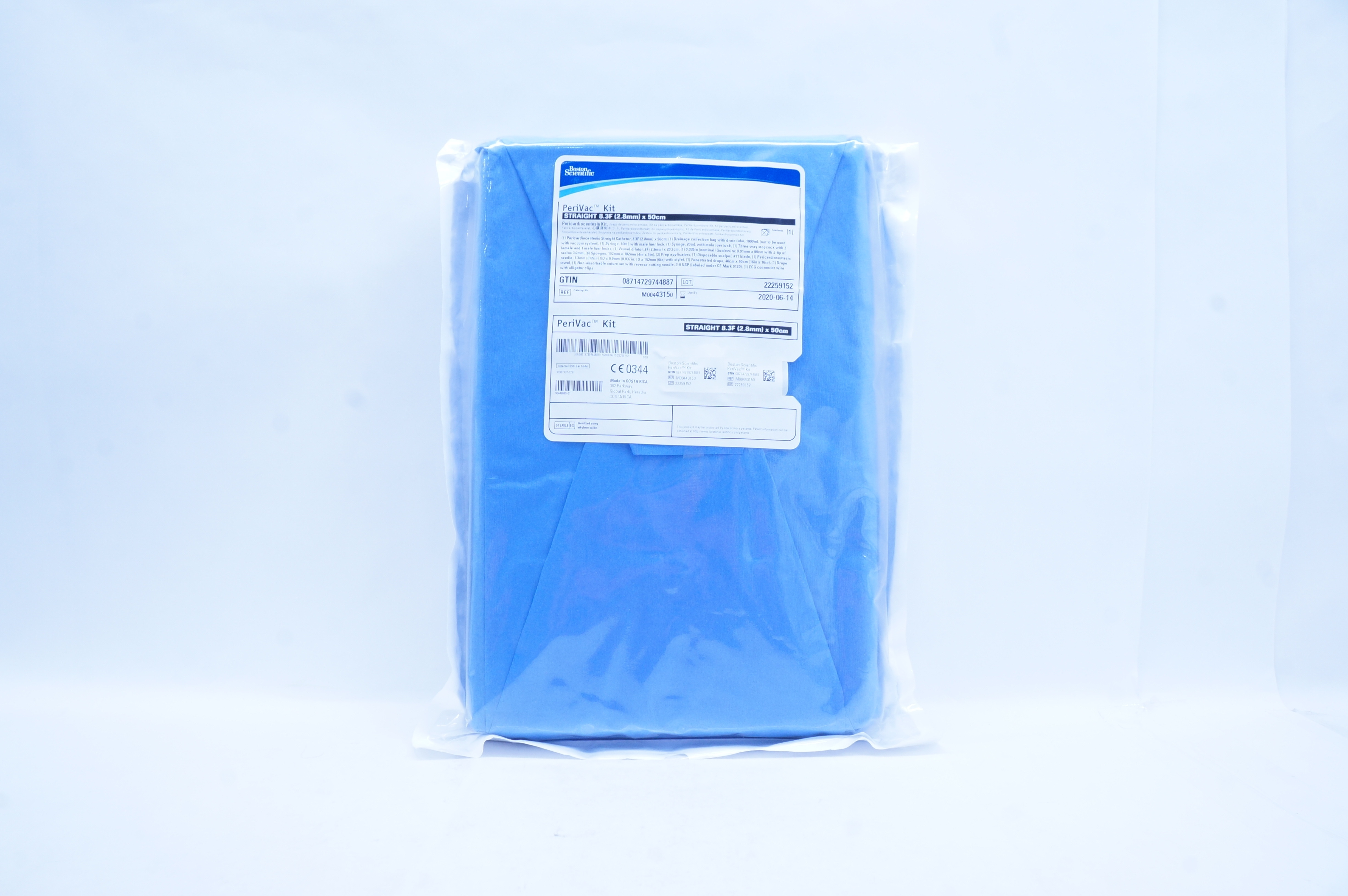 Boston Scientific M00443150 Pericardiocentesis Kit, Straight 8.3F x 50cm (x)