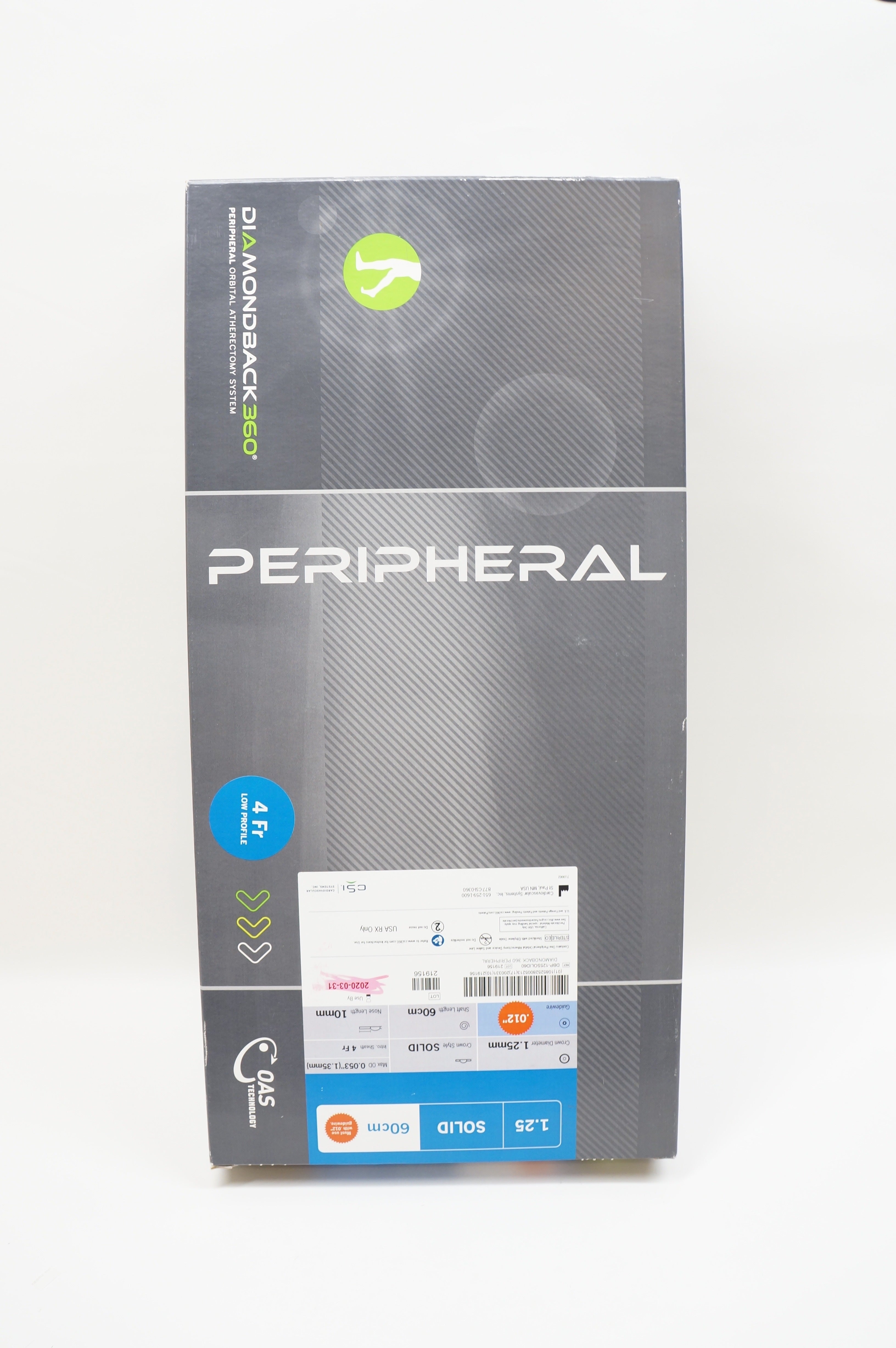 Cardiovascular Systems DBP-125SOLID60 Diamondback 360 Peripheral 4Fr. x 60cm (x)