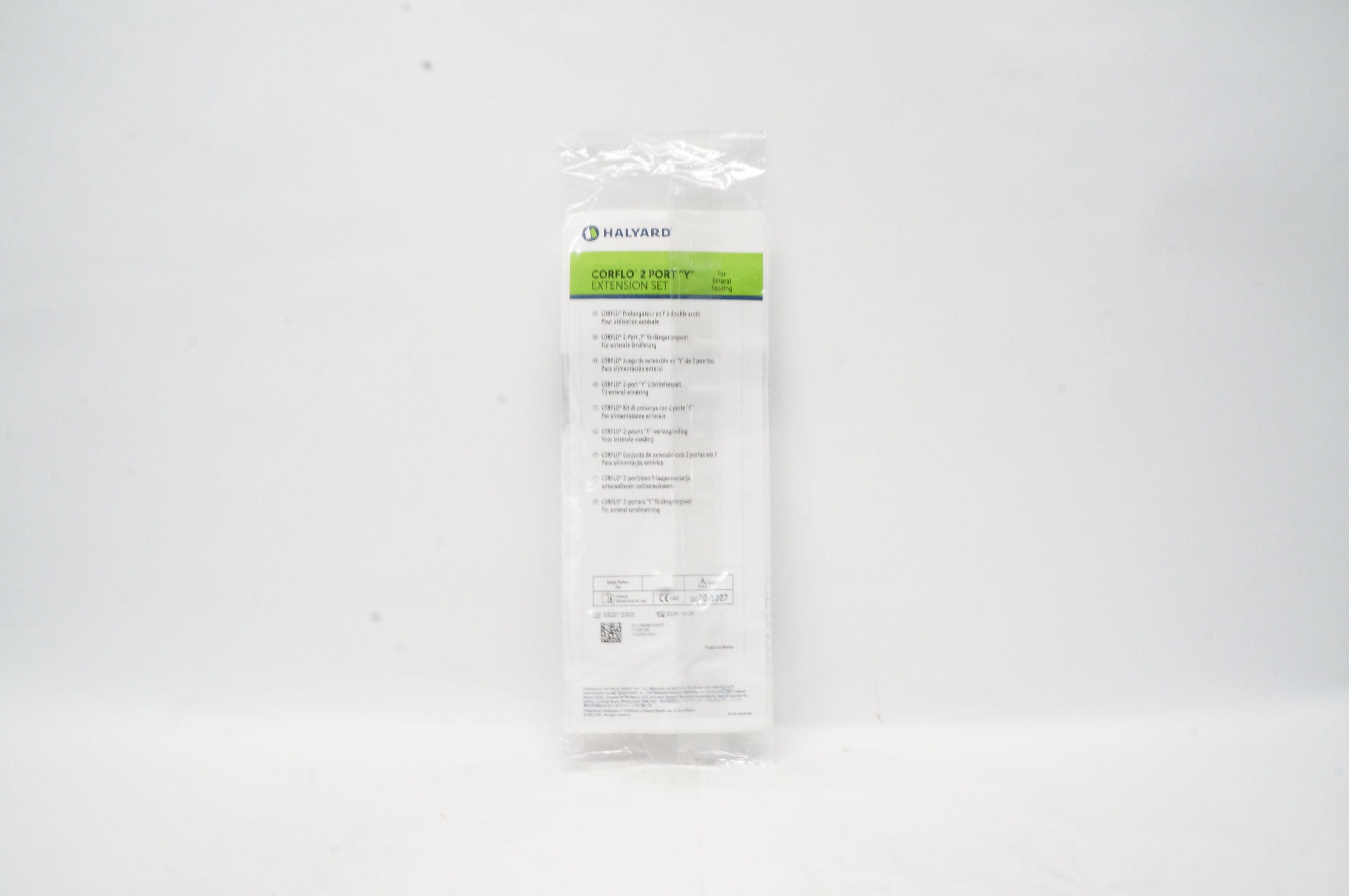 Halyard 20-1007 Corflo 2 Port "Y" Extension Set For Enteral Feeding