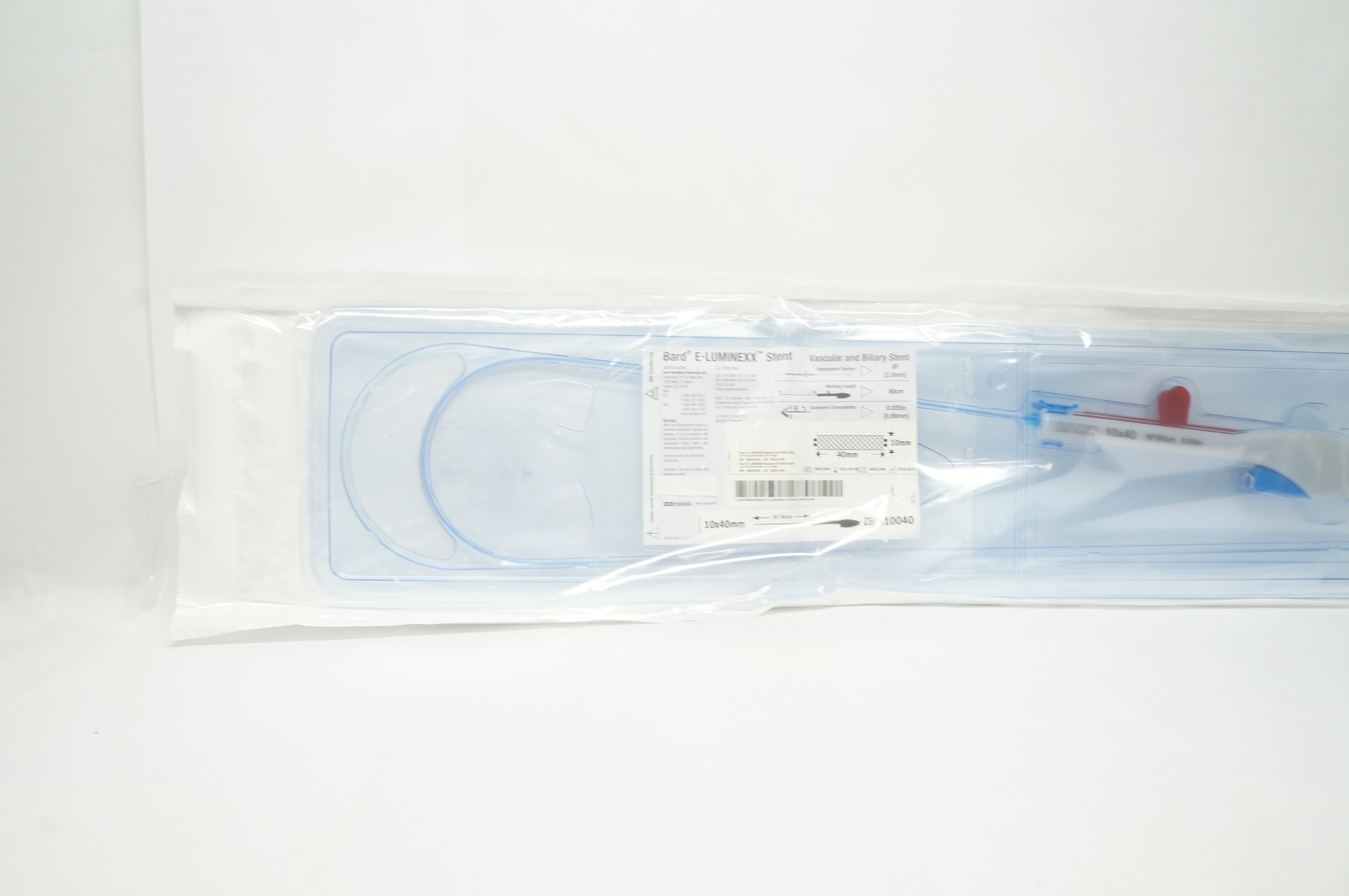 Bard ZBM10040 E-Luminexx Vascular and Biliary Stnt. 6F x 10mm x 40mm (x)