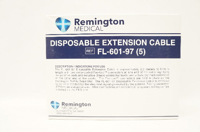 Remington FL-601-97-12 Extension Cable W/Safe Connect /Screw-Down 12Ft -Box of 5