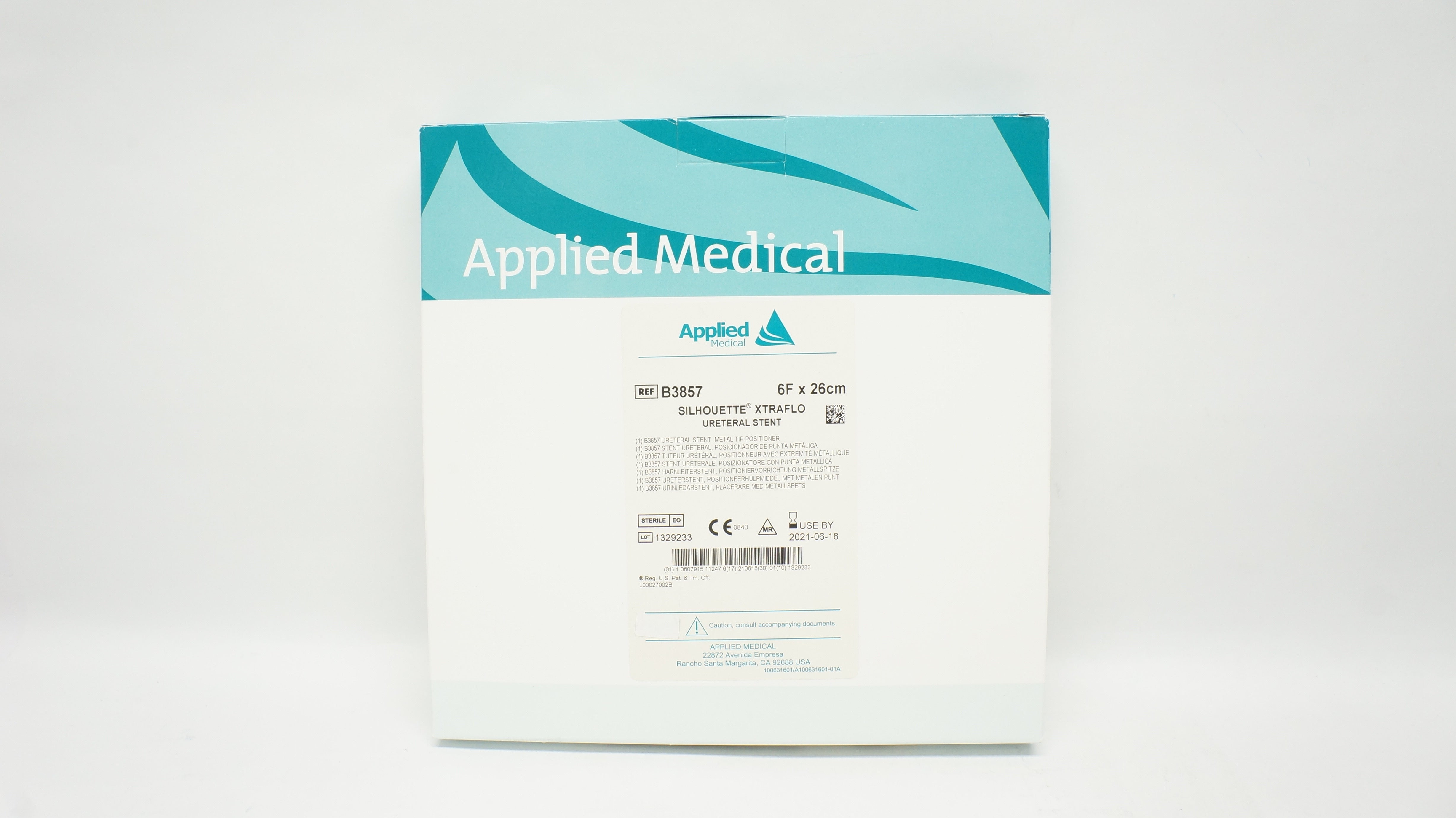 Applied Medical B3857 Silhouette Xtraflo Ureteral Stnt 6F x 26cm (x)
