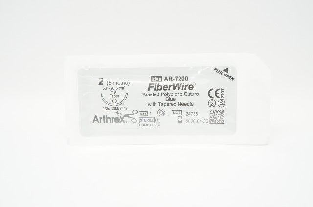 Arthrex AR-7200 2 FiberWire Braided Polyblend Stre T-5 Taper 1/2c 26.5mm, 38inch
