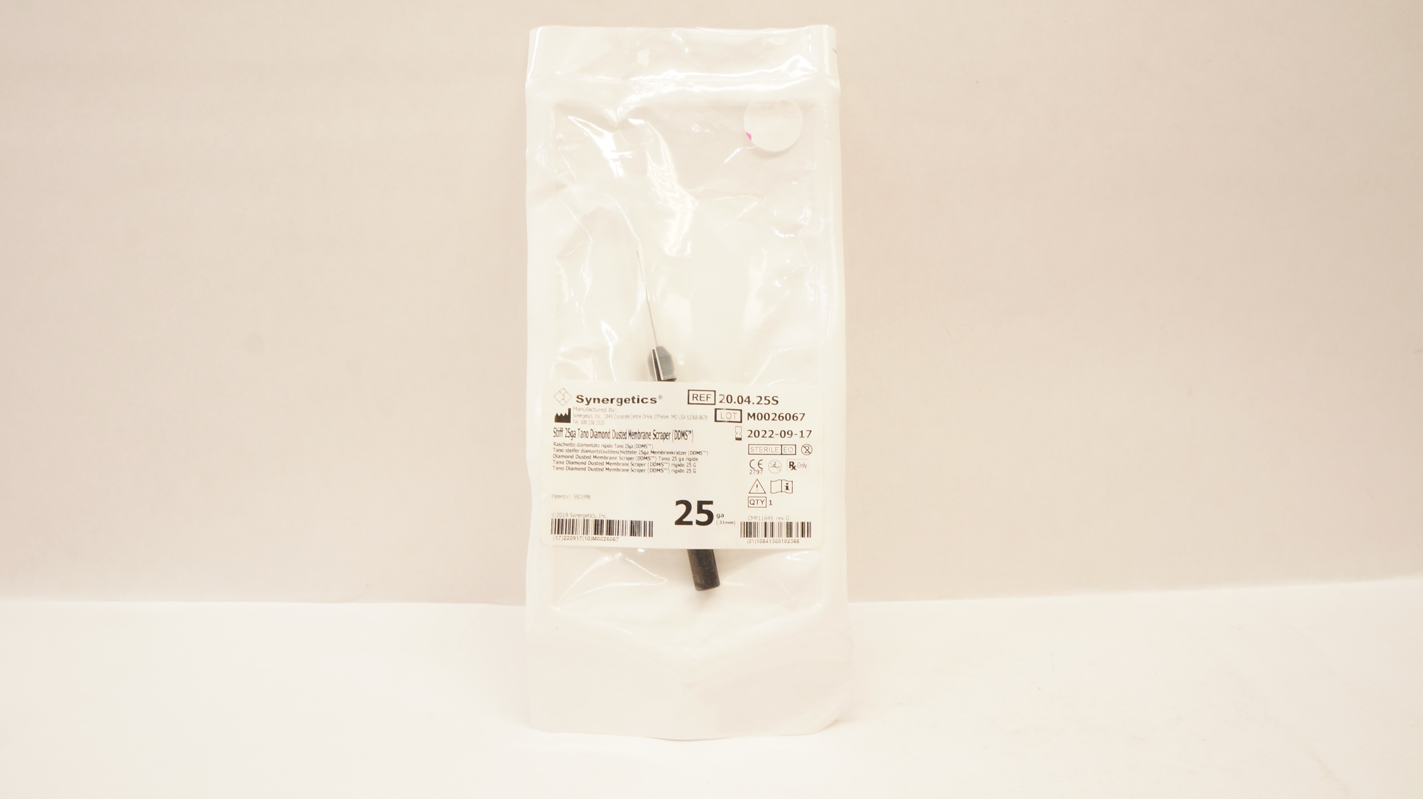 Synergetics 20.04.25S Stiff Tano Diamond Dusted Membrane Scraper 25 ga (x)
