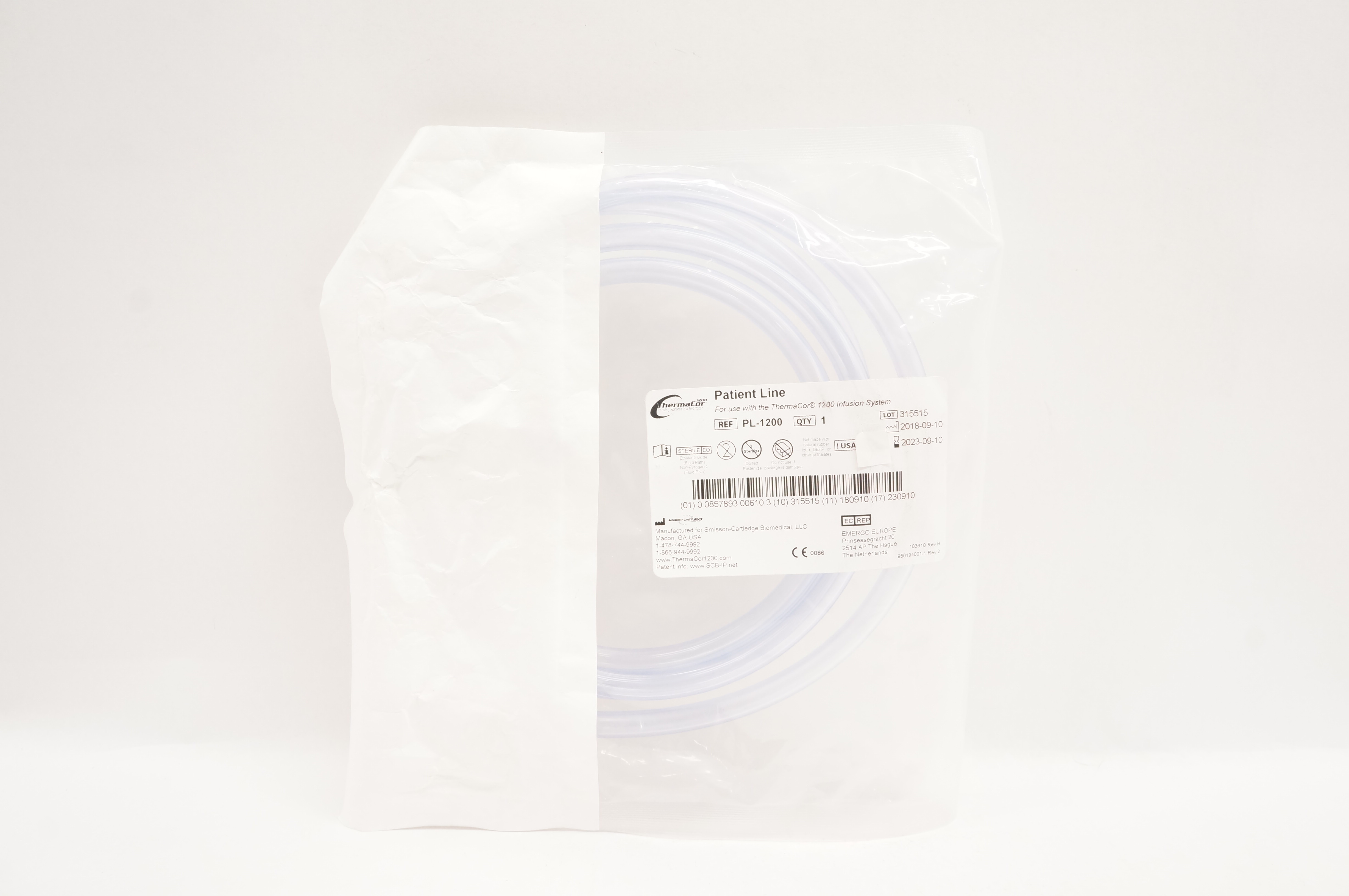 ThermaCor PL-1200 Patient Line For Use with ThermaCor 1200 Infusion System