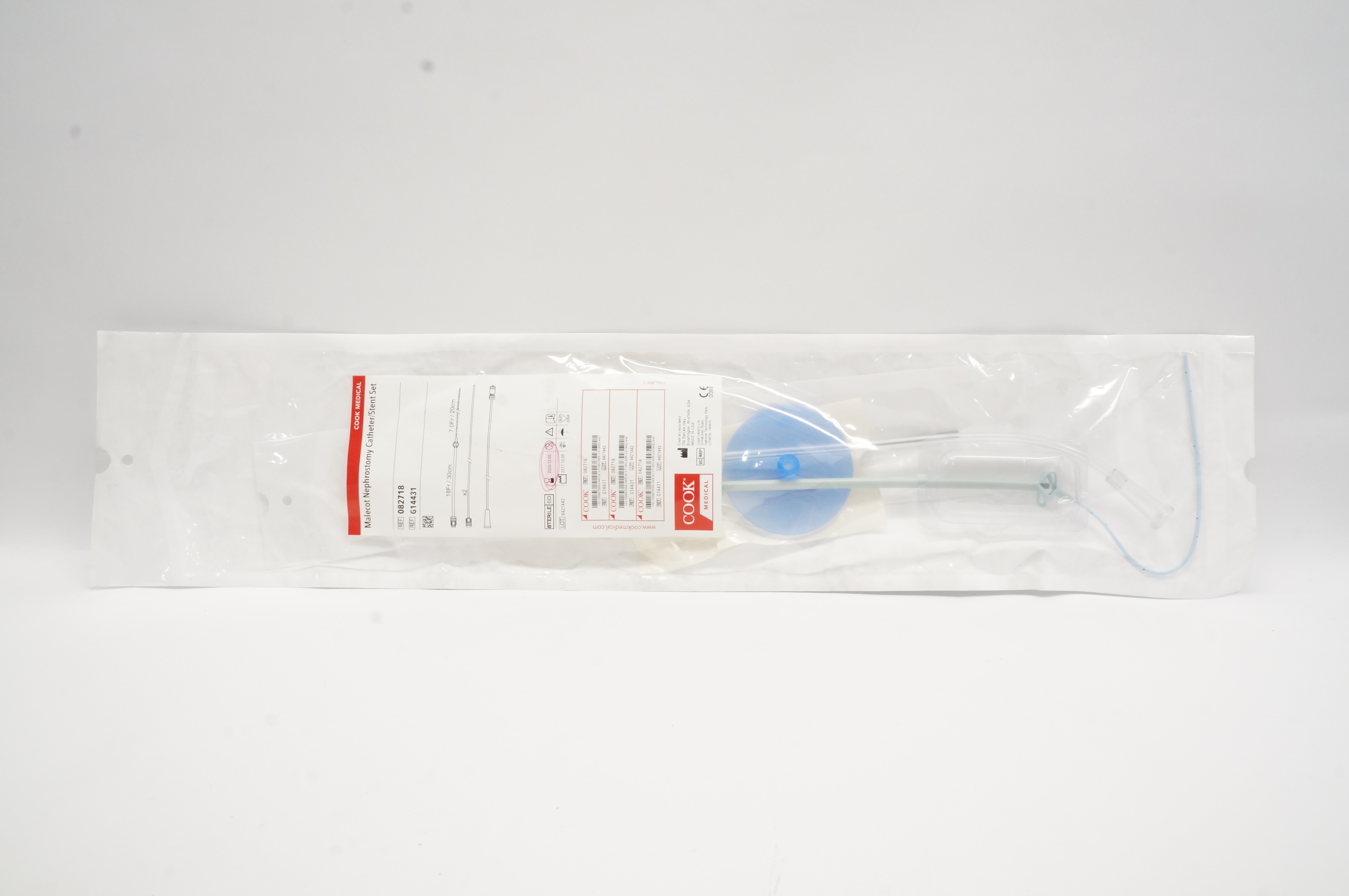 Cook Medical G14431 Malecot Nephrostomy Cath./Stnt Set 18Fr. x 7.0Fr. (x)