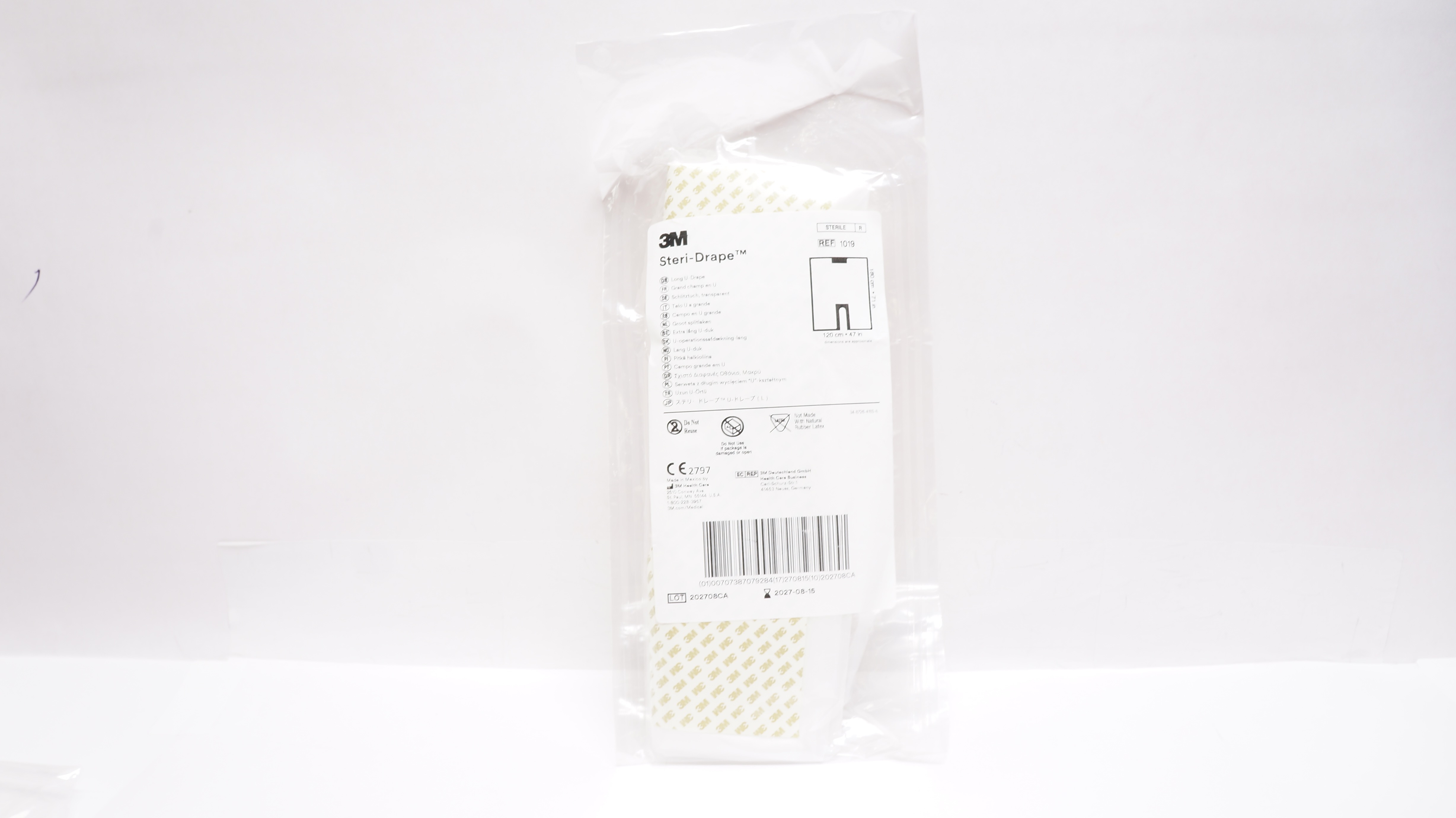 3M 1019 Steri-Drape, Long U-Drape 47inch  x 71inch