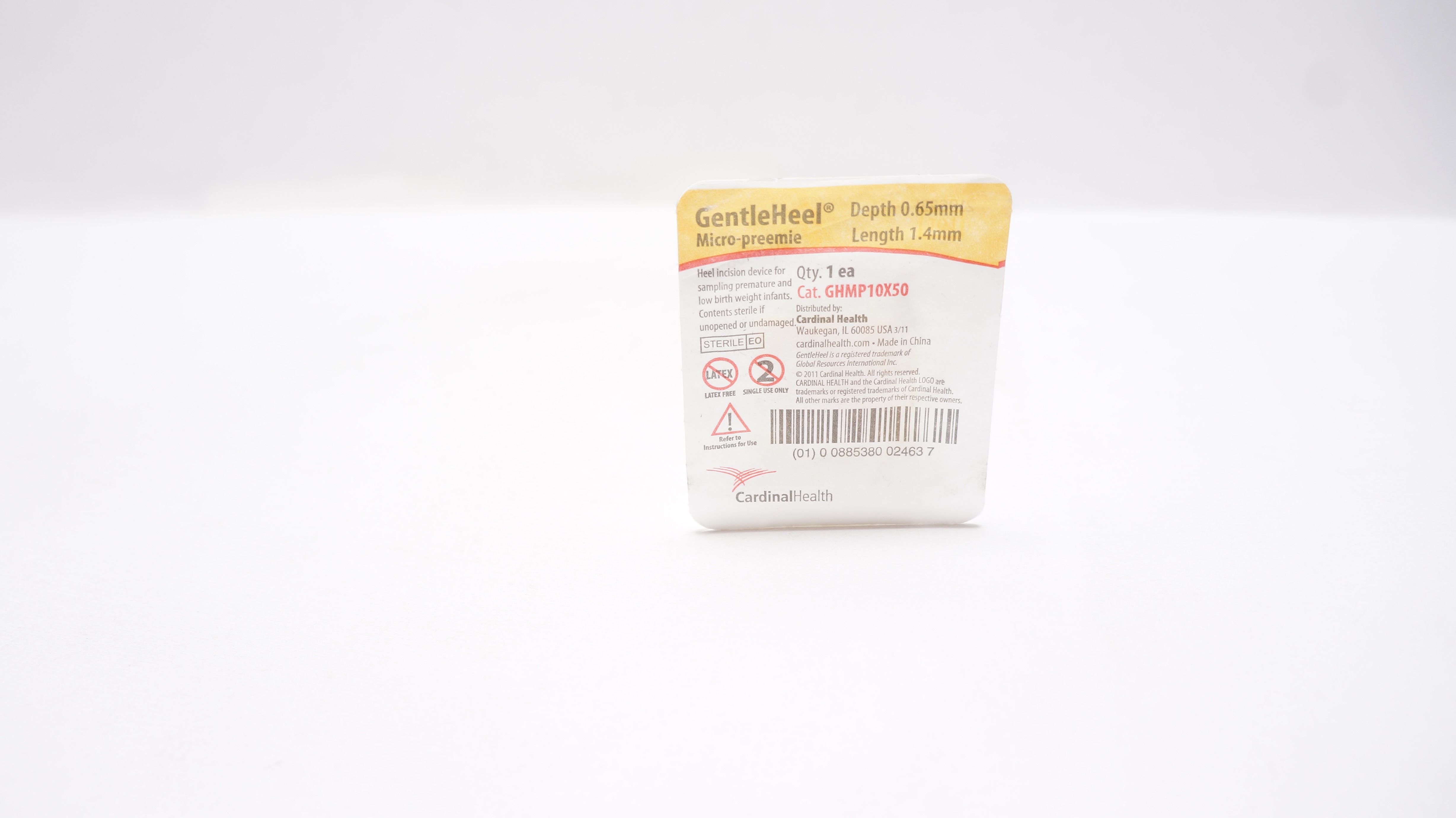 Cardinal Health GHMP10X50 Gentle Heel Micro-Preemie 0.65mm x 1.4mm