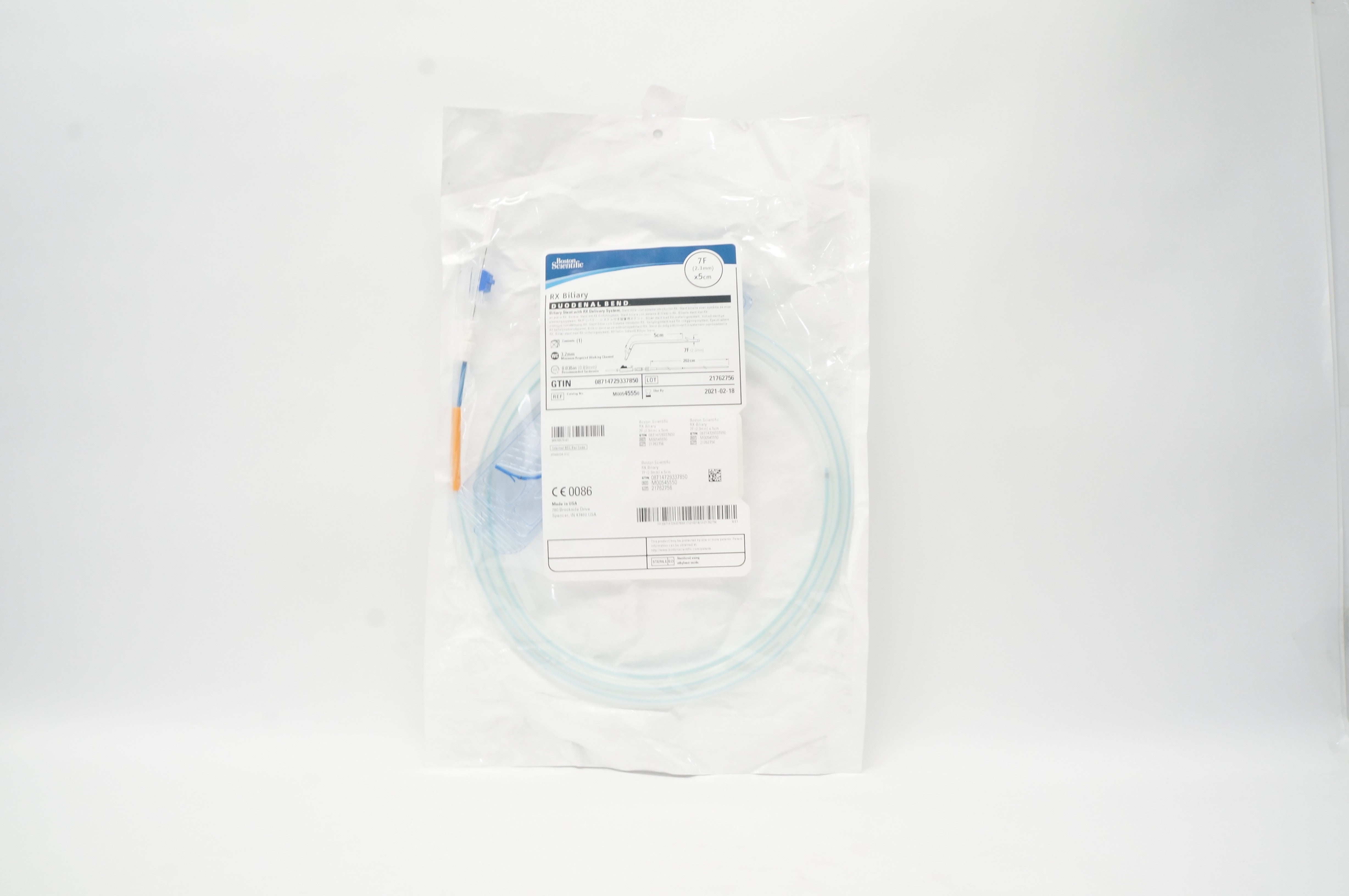 Boston Scientific M00545550 Biliary Stnt with RX Delivery System 7F x 5cm (x)