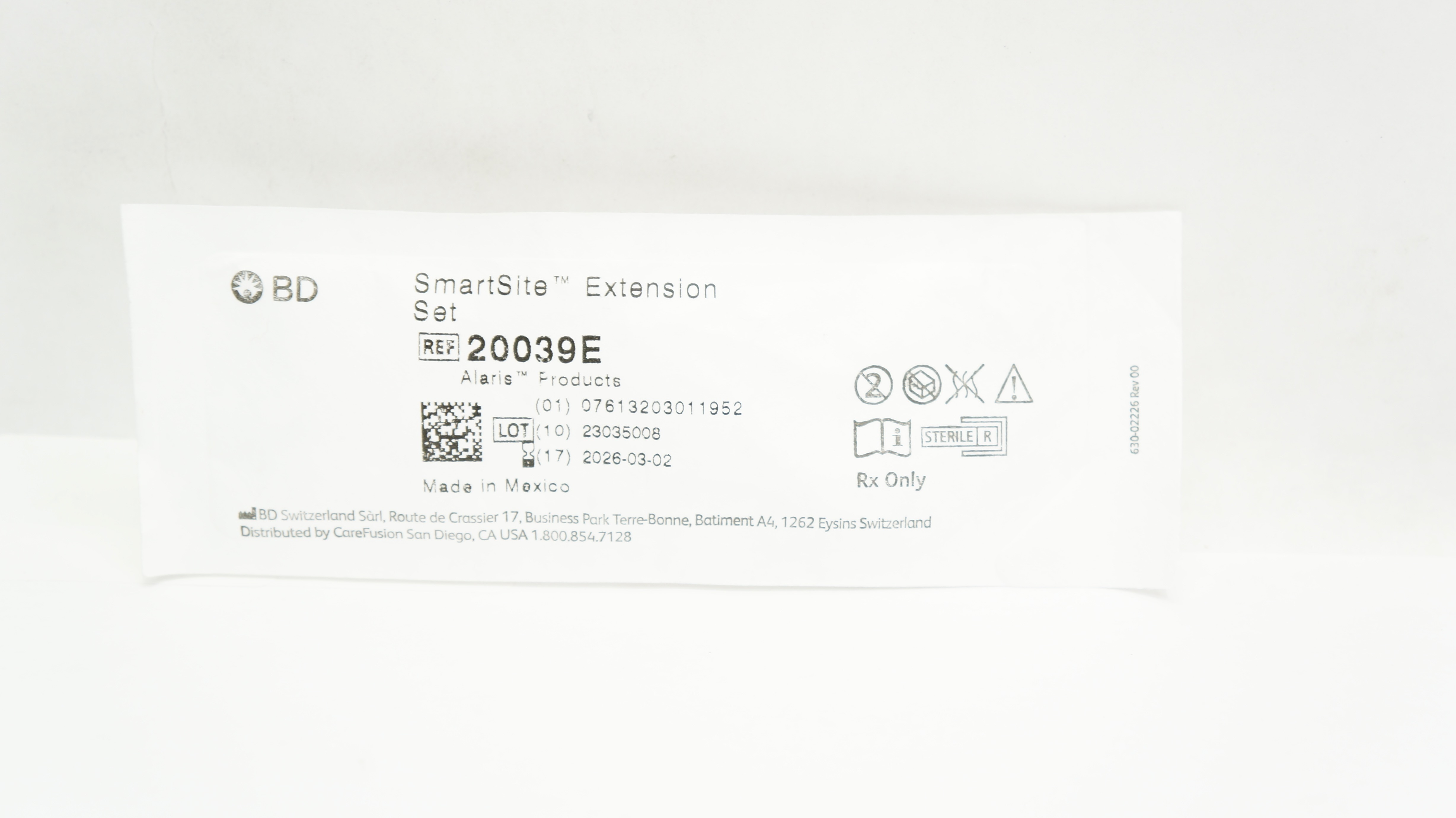 BD 20039E Alaris SmartSite Extension Set