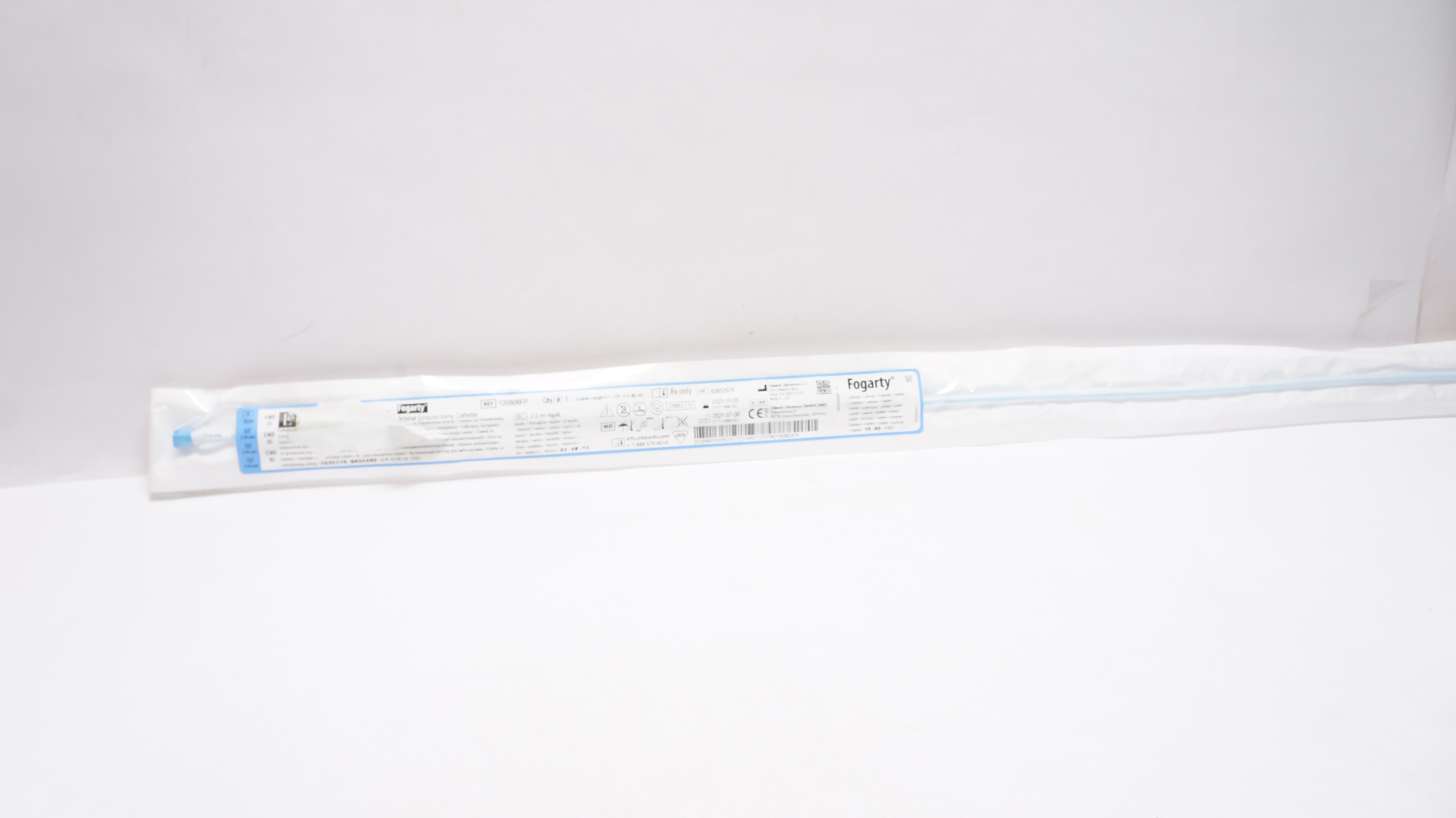 Edwards Lifesciences 120806FP Fogarty Arterial Embolectomy Cath. 6F x 80cm (x)