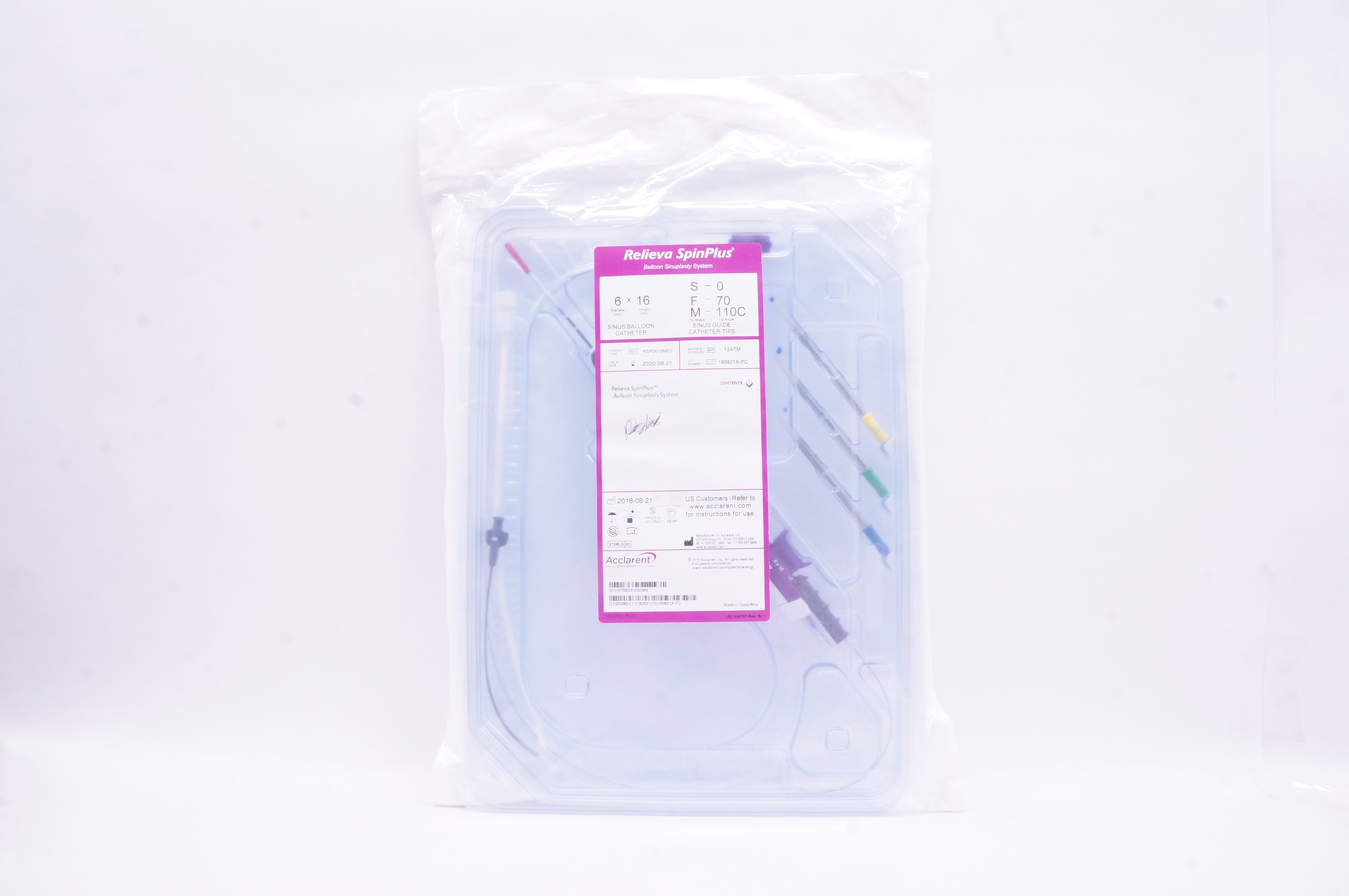 Acclarent RSP0616MFS Relieva SpinPlus Balloon Sinuplasty System 6mm x 16mm (x)