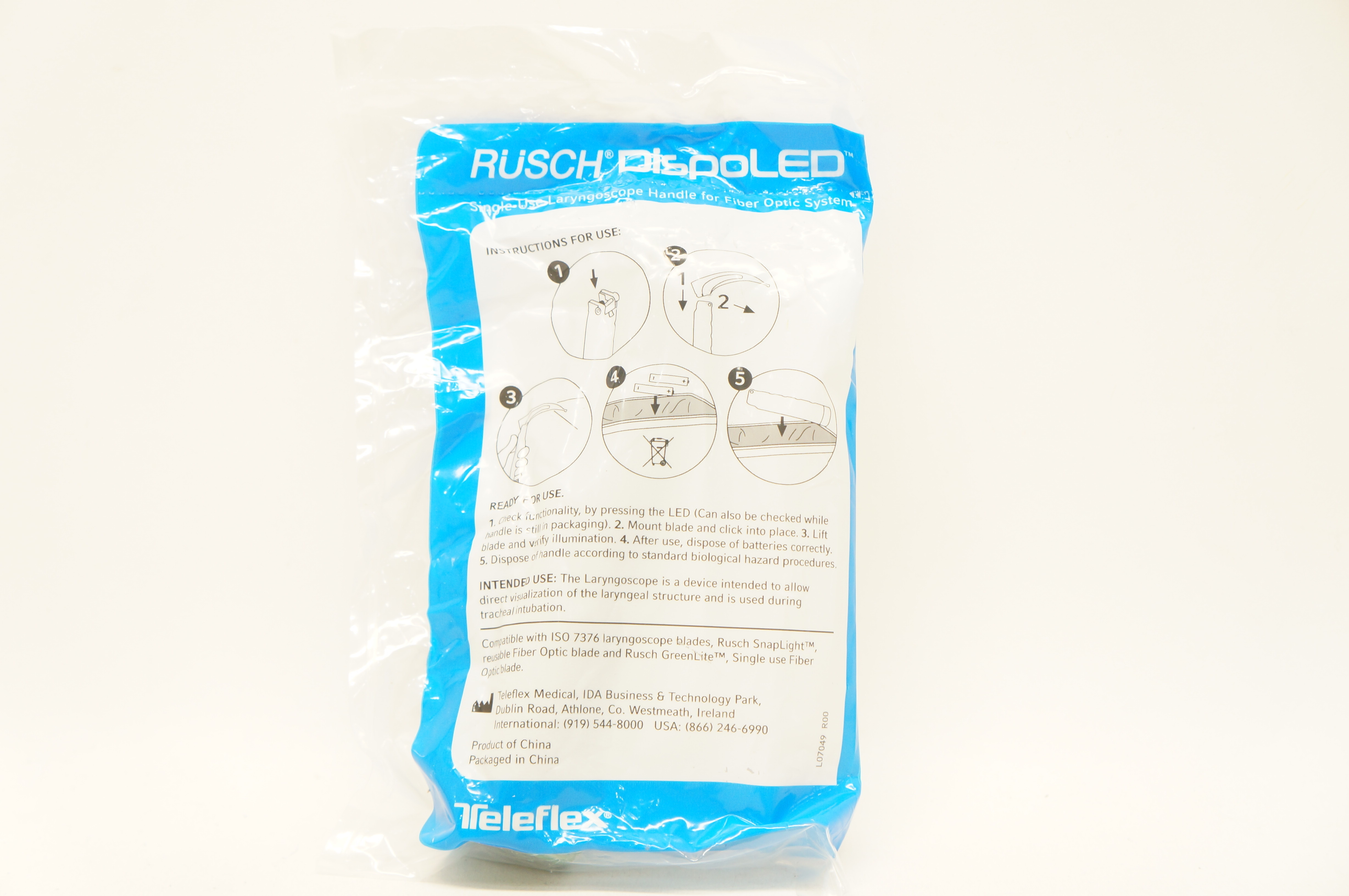 Teleflex 77700 Rusch Dispoled Laryngoscope Handle Medium (x)