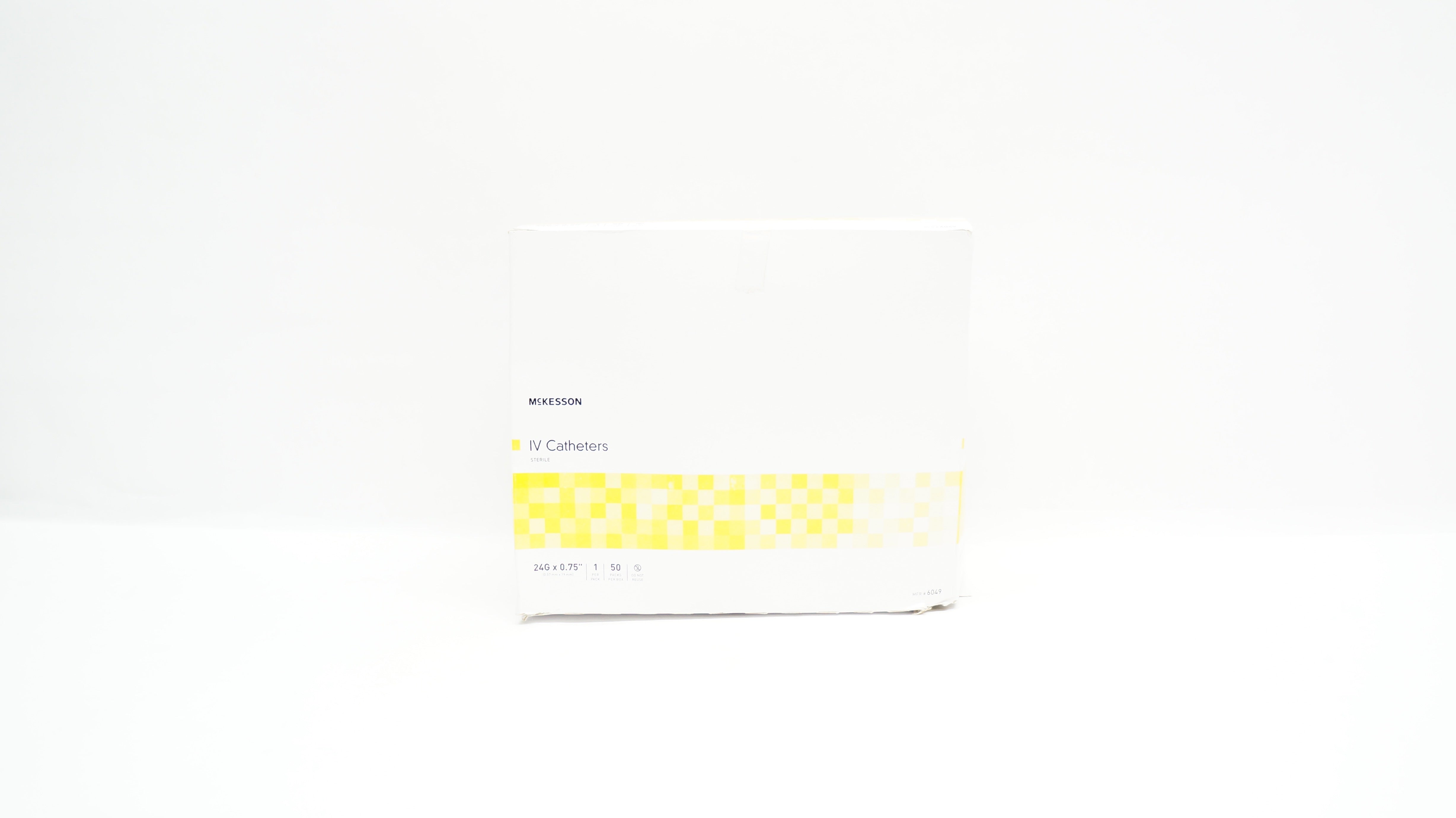 McKesson 6049 IV Cath. Sterile 24G x 0.75inch (x) - Box of 50