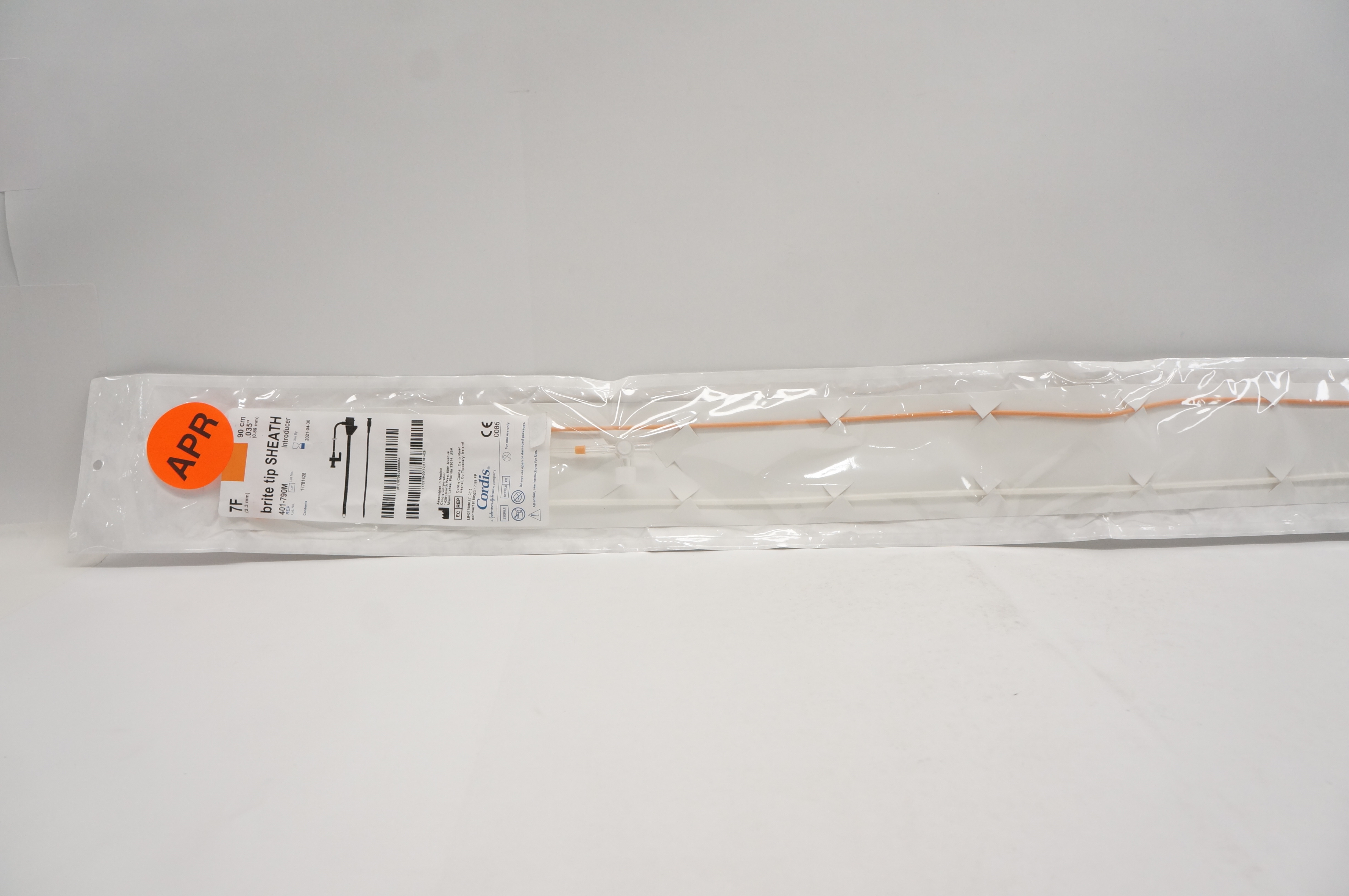Cordis 401-790M Brite Tip Sheath Introducer 7F x 90cm x .035inch (x)