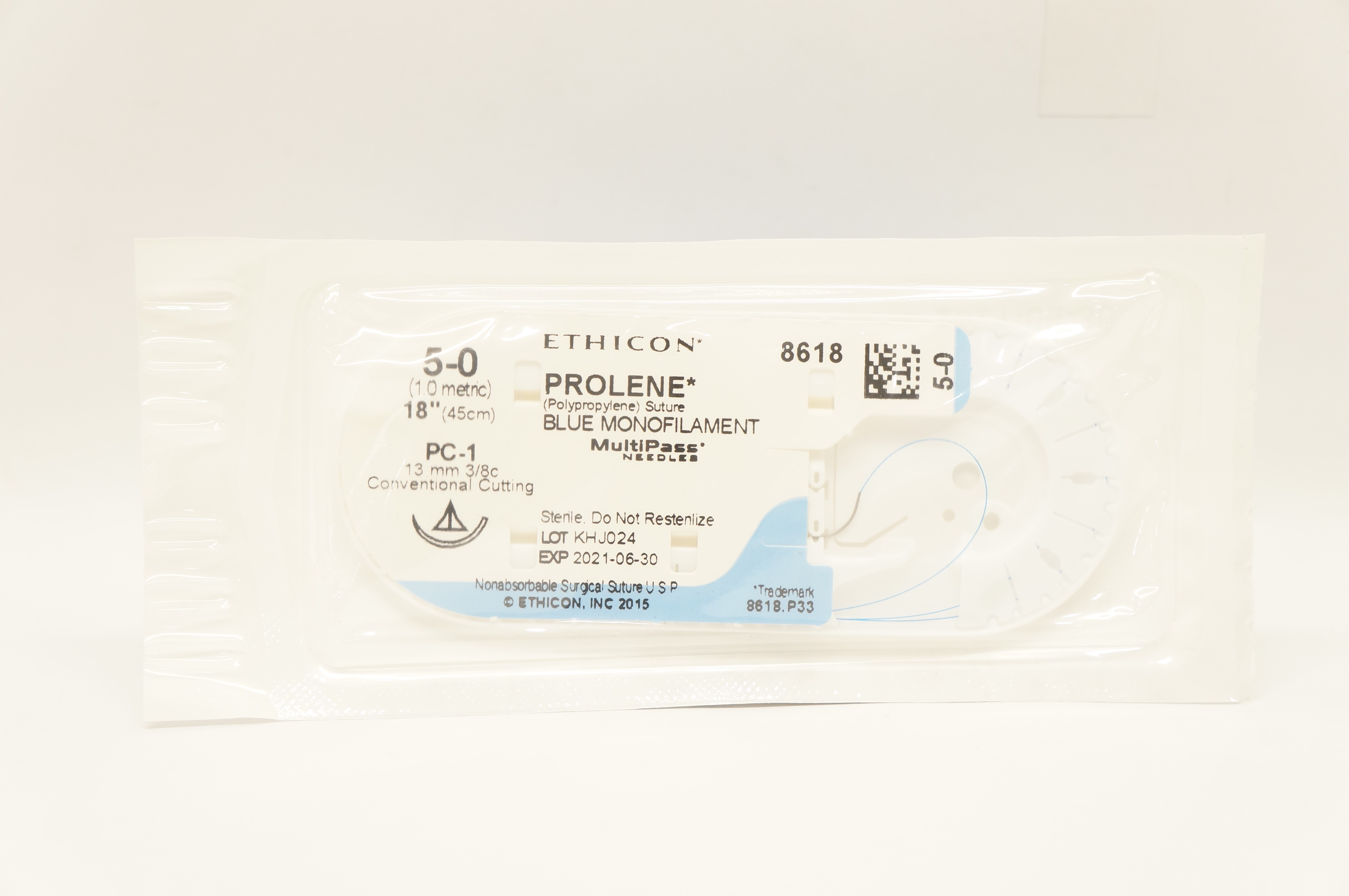 Ethicon 8618 5-0 PROLENE Stre PC-1,13mm 3/8c Conventional Cutting, 18inch (x)