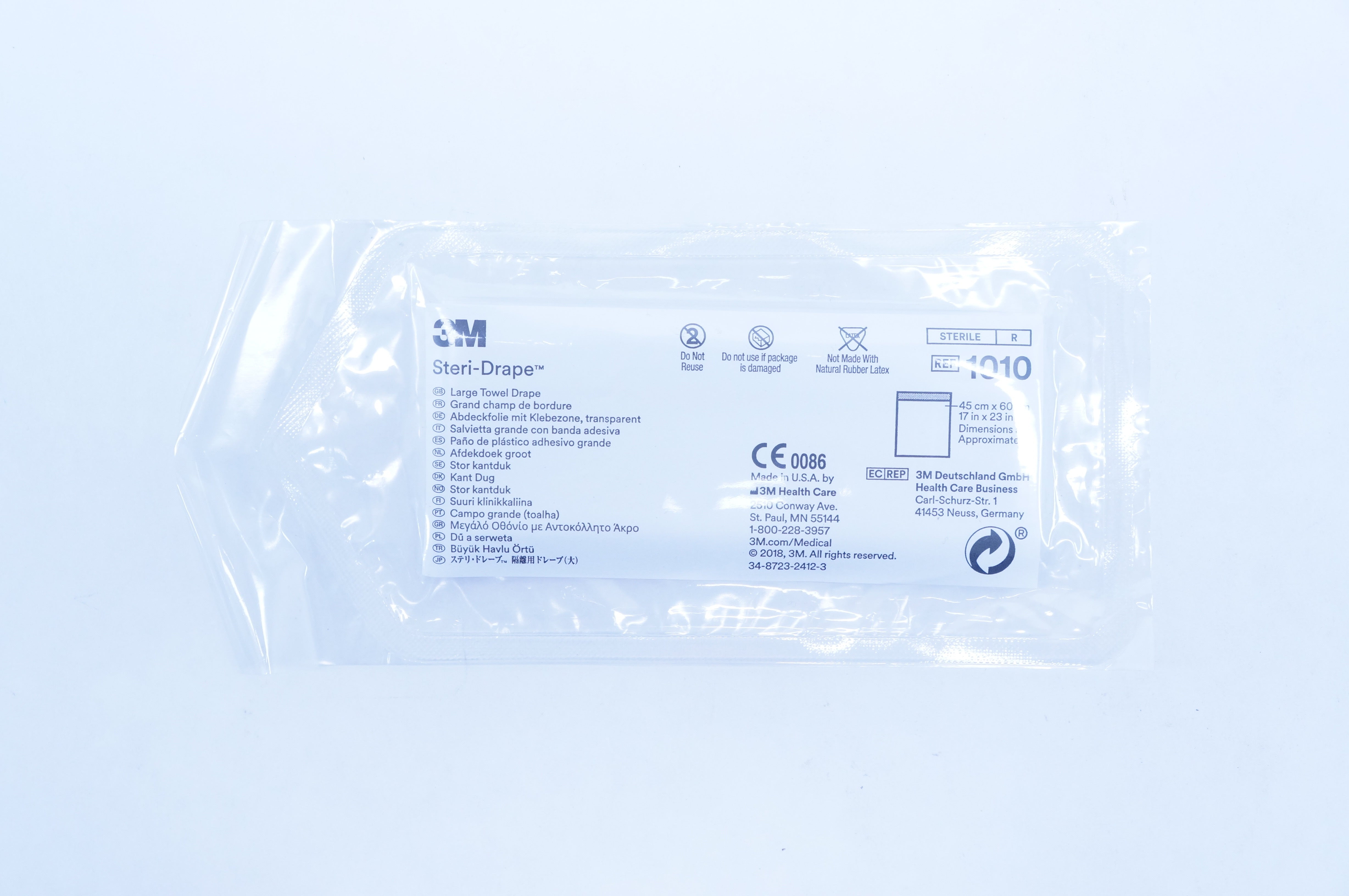 3M 1010 Steri-Drape Large Towel Drape 17 inch x 23 inch Approximate