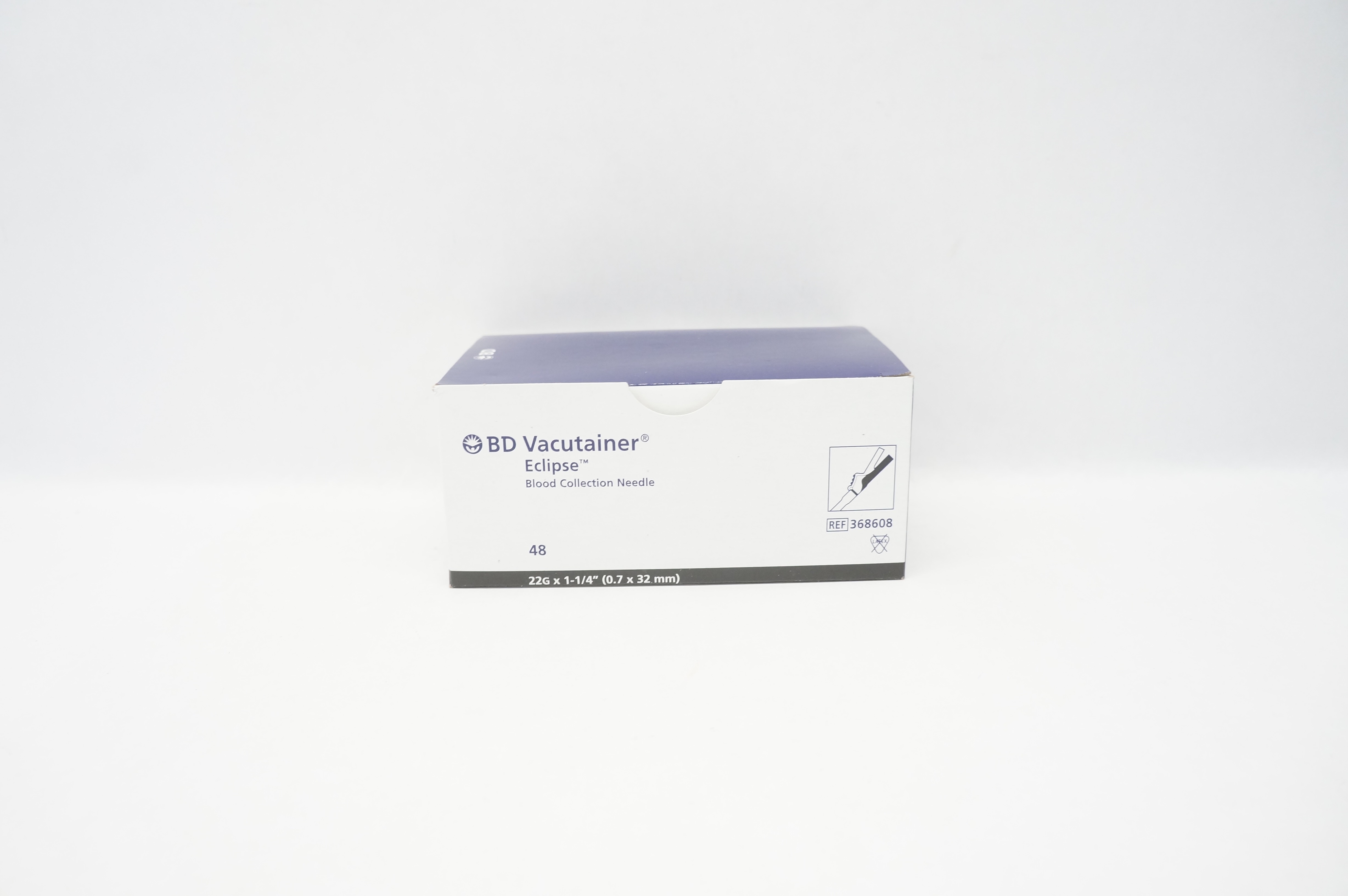 BD 368608 Vacutainer Eclipse Blood Collection Ndle 22G x 1-1/4inch - Box of 48