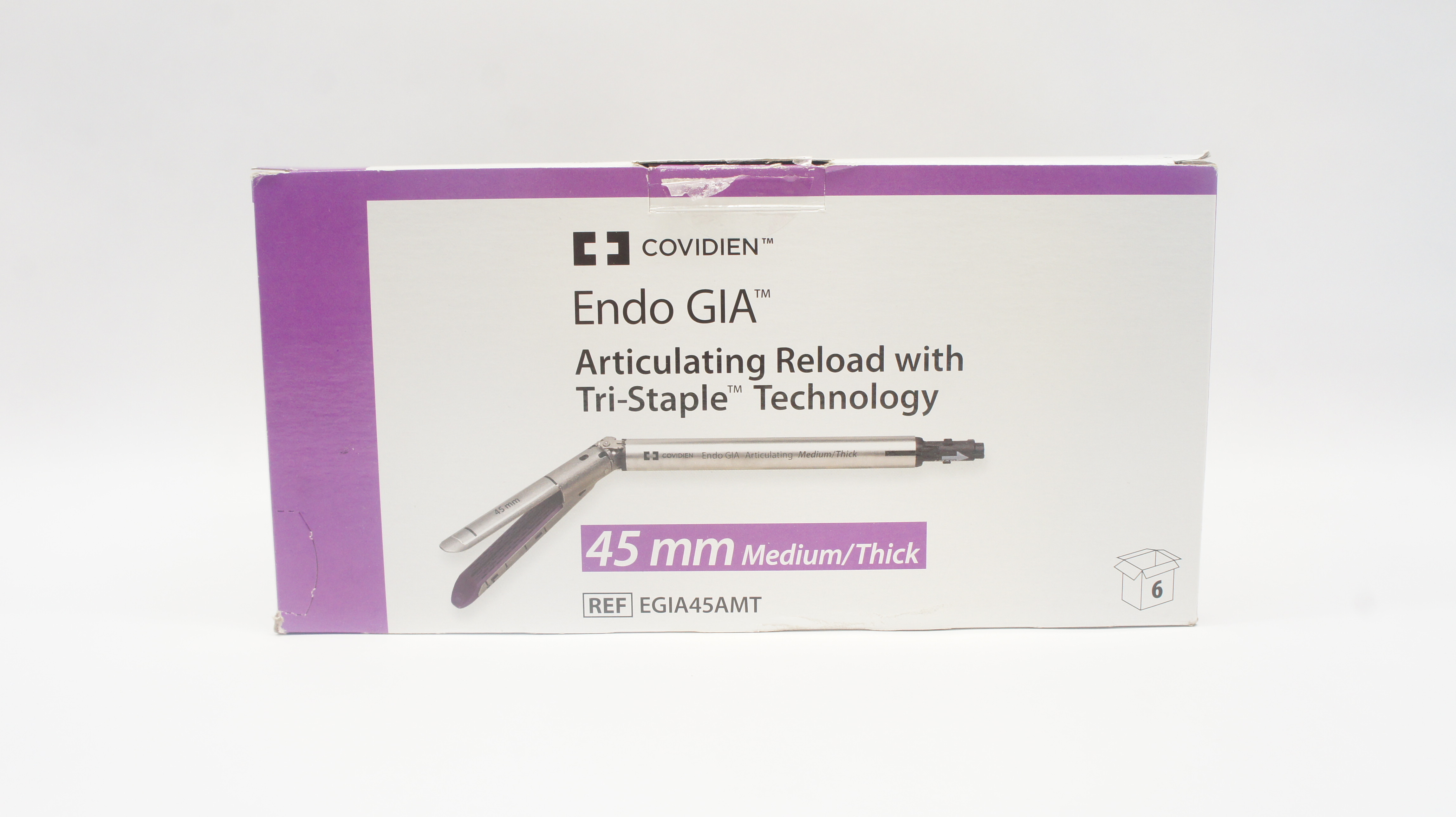Covidien EGIA45AMT Endo GIA Articulating Reload With Tri-Staple Technology 45mm Medium/Thick ~ Box of 6