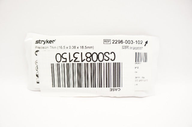 Stryker 2296-003-102 Precision Thin Blade 16.5 x 0.38 x 18.5mm