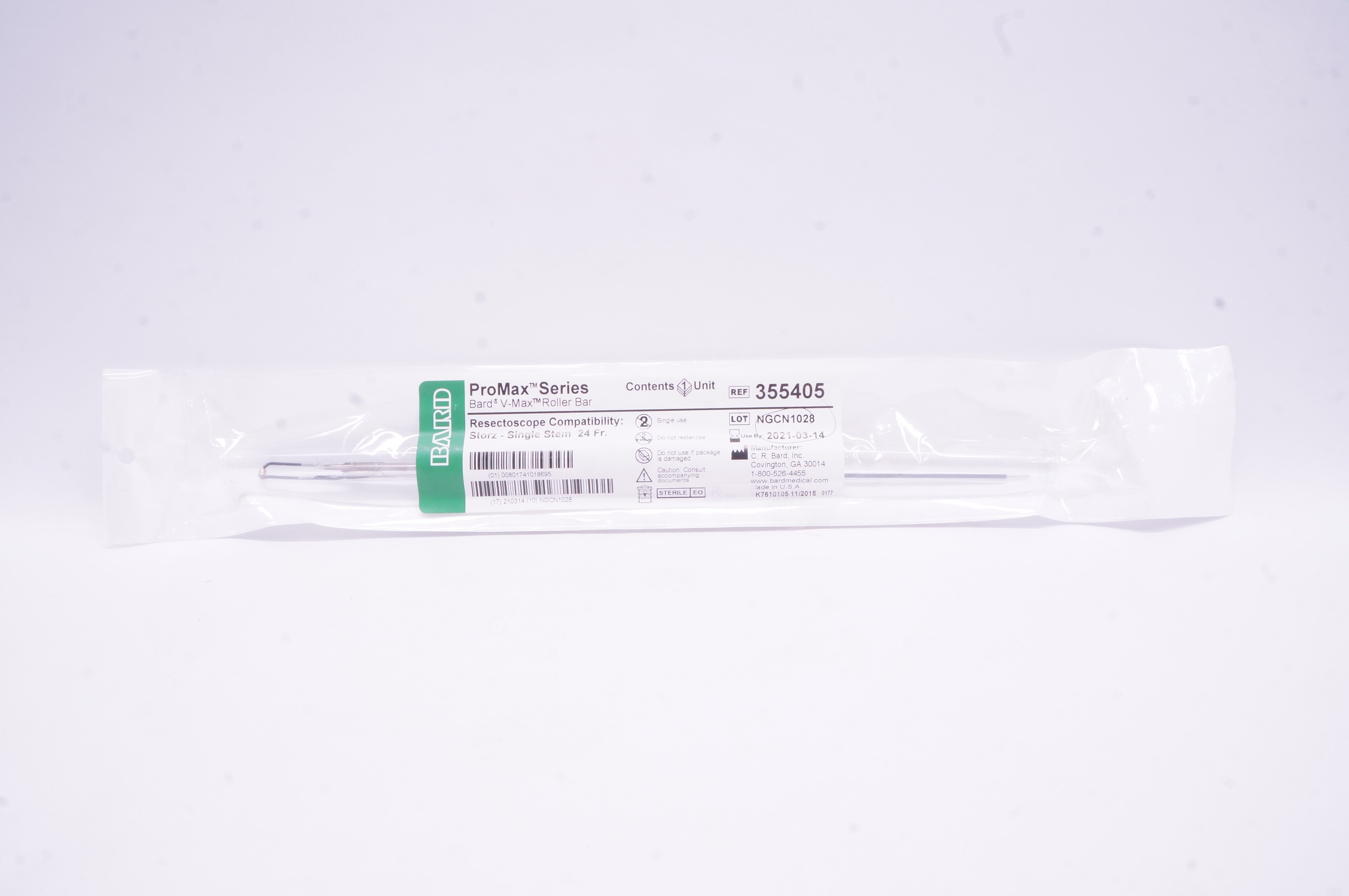 Bard 355405 ProMax Series V-Max Roller Bar 24Fr (x)